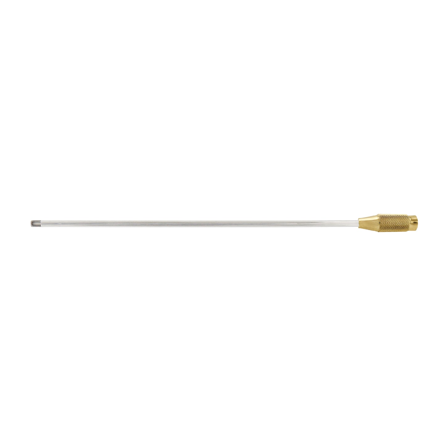 A single Liposuction Cannula with a metallic tip and a clear flexible tube, against a white background.