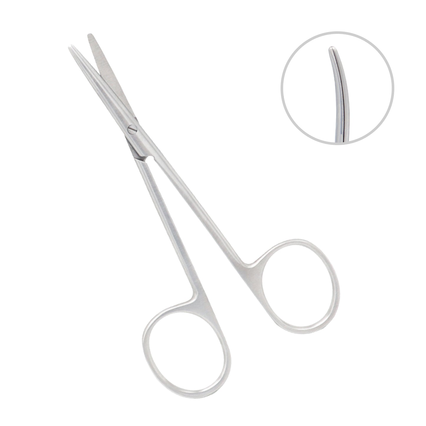 Stainless steel Enucleation Scissors curved 11 cm used in enucleation and ophthalmic surgery.
