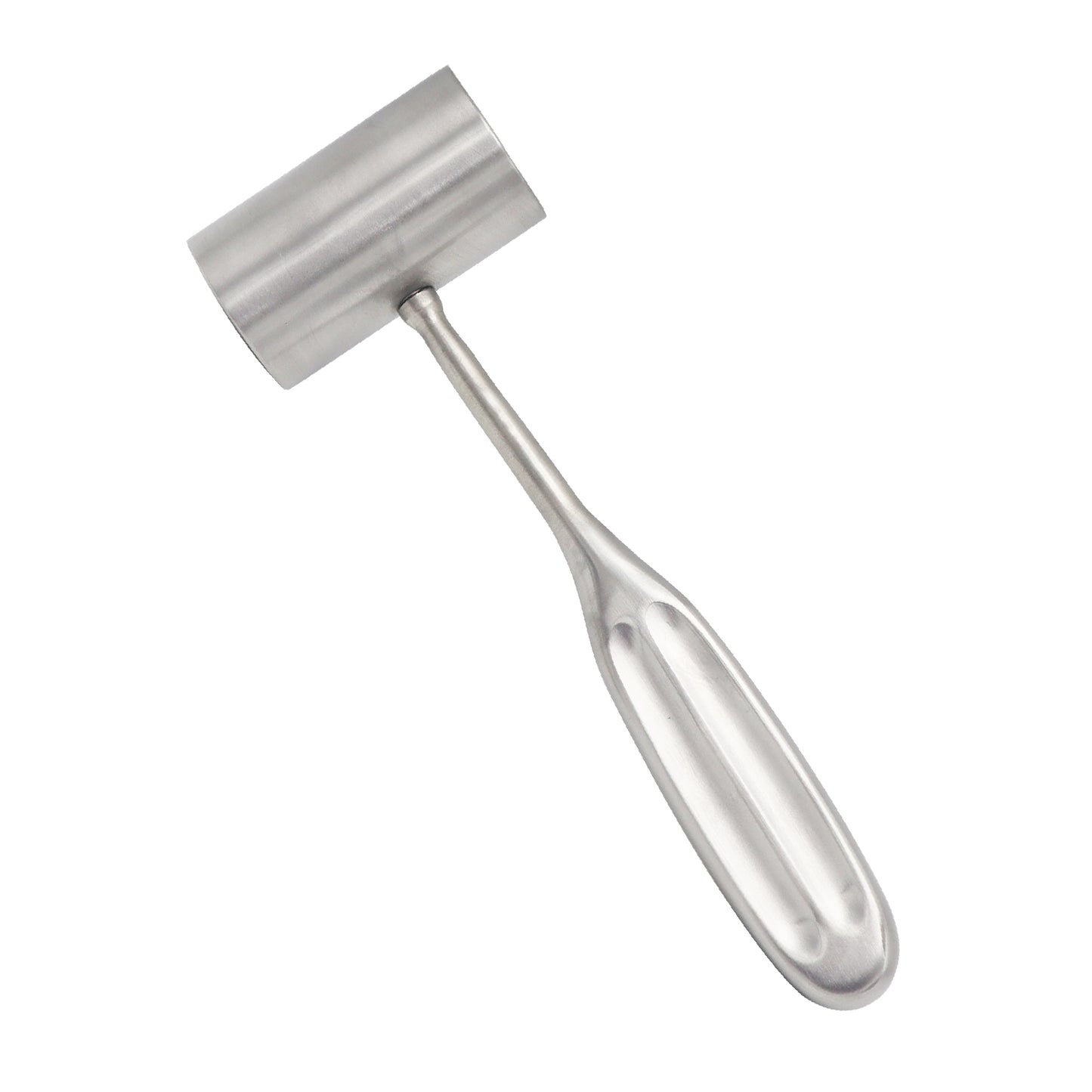 Surgical grade stainless steel Kirk Bone Mallet with a solid head and ergonomic handle, designed for orthopedic and veterinary bone surgery.
