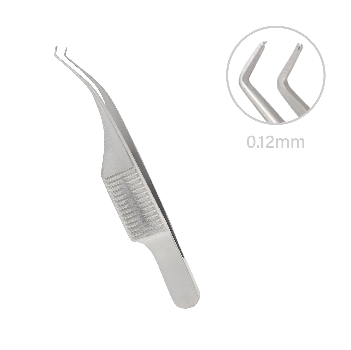 Barraquer, Colibri Micro-Suture forceps, 1 x 2 teeth, 0.12 mm, with platform, overall length 7.5 cm