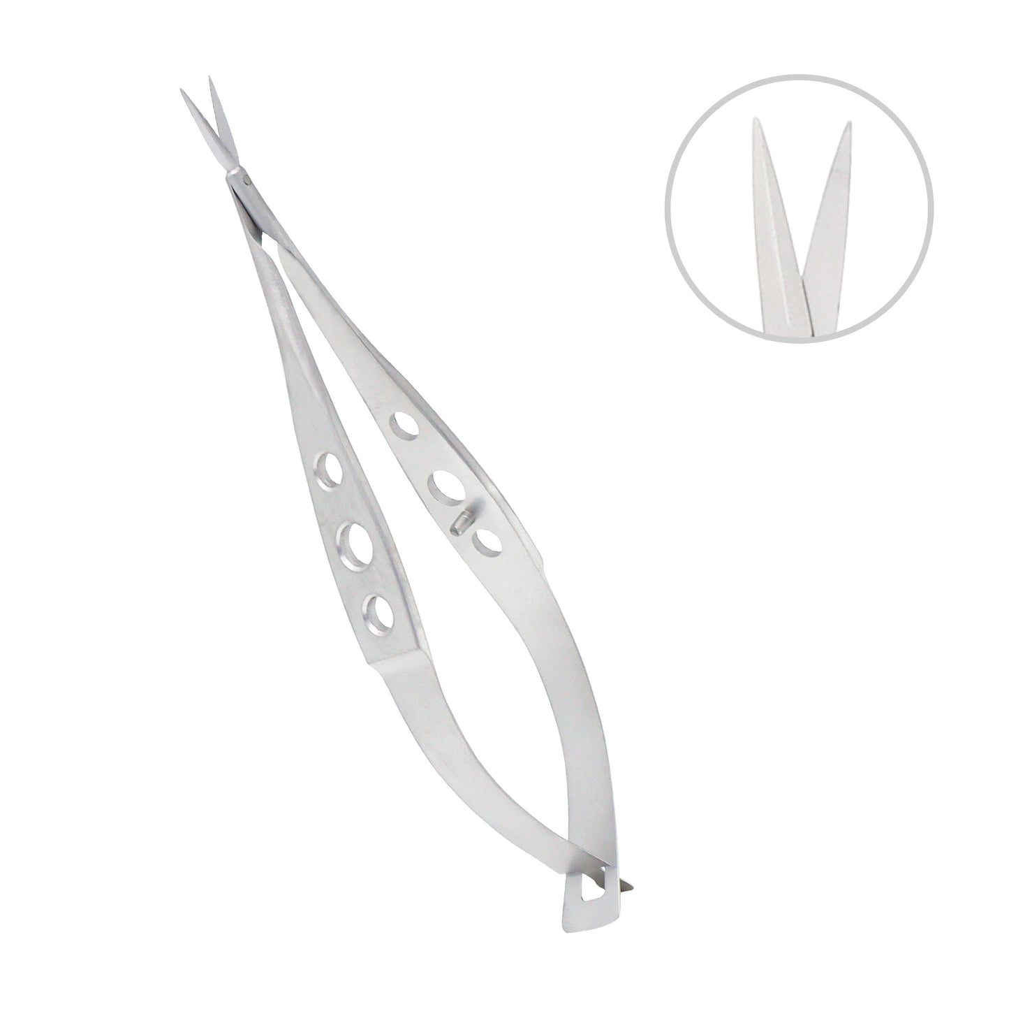 Micro-Vannas Scissors, secondaire cataract, straight, very delicate, Blade, overall length 8.5 cm
