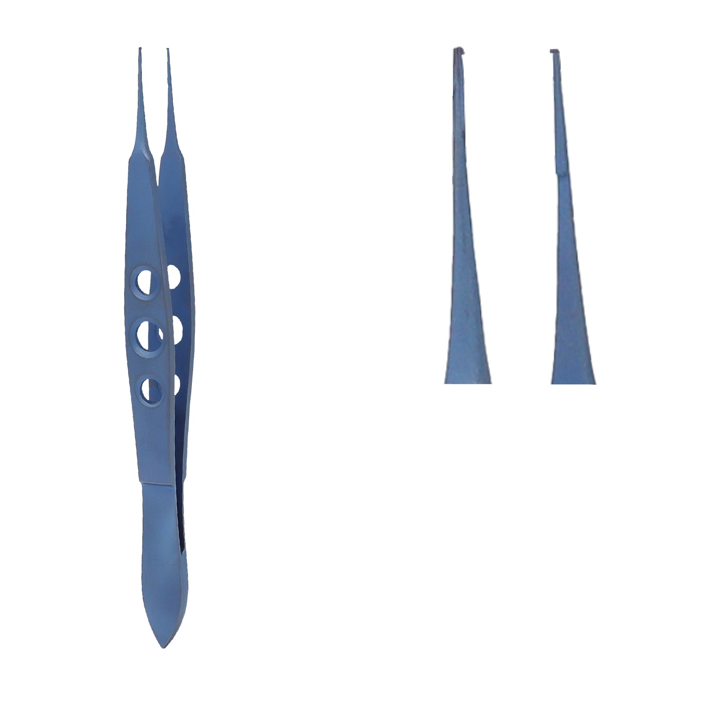 Mcpherson Corneal Forceps, Straight, 0.4 mm, 1×2 teeth, 5mm, tying platform, overall length 11 cm titanium