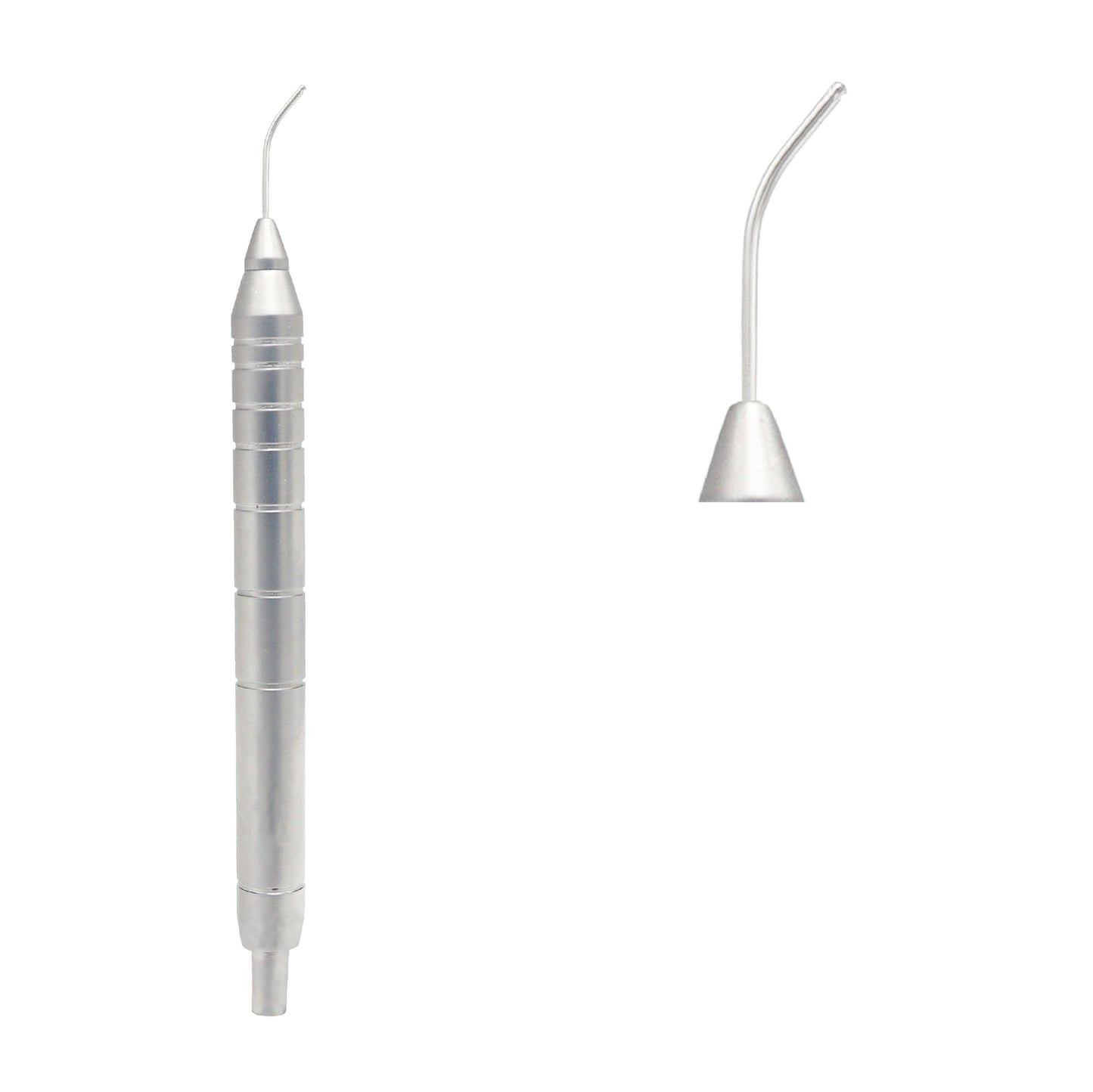 Aspirating cannula handpiece Conical Tip, aspirating port 0.3 mm, 21 ga, SS, overall length 11cm
