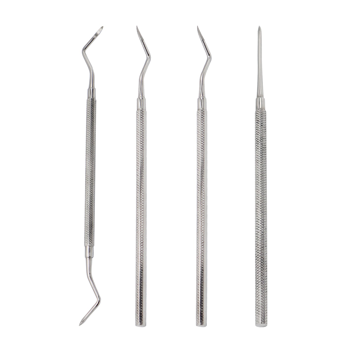 4 Pc Dental Straight Root Tip & Apical Elevator Set — Surgical Extraction Instruments