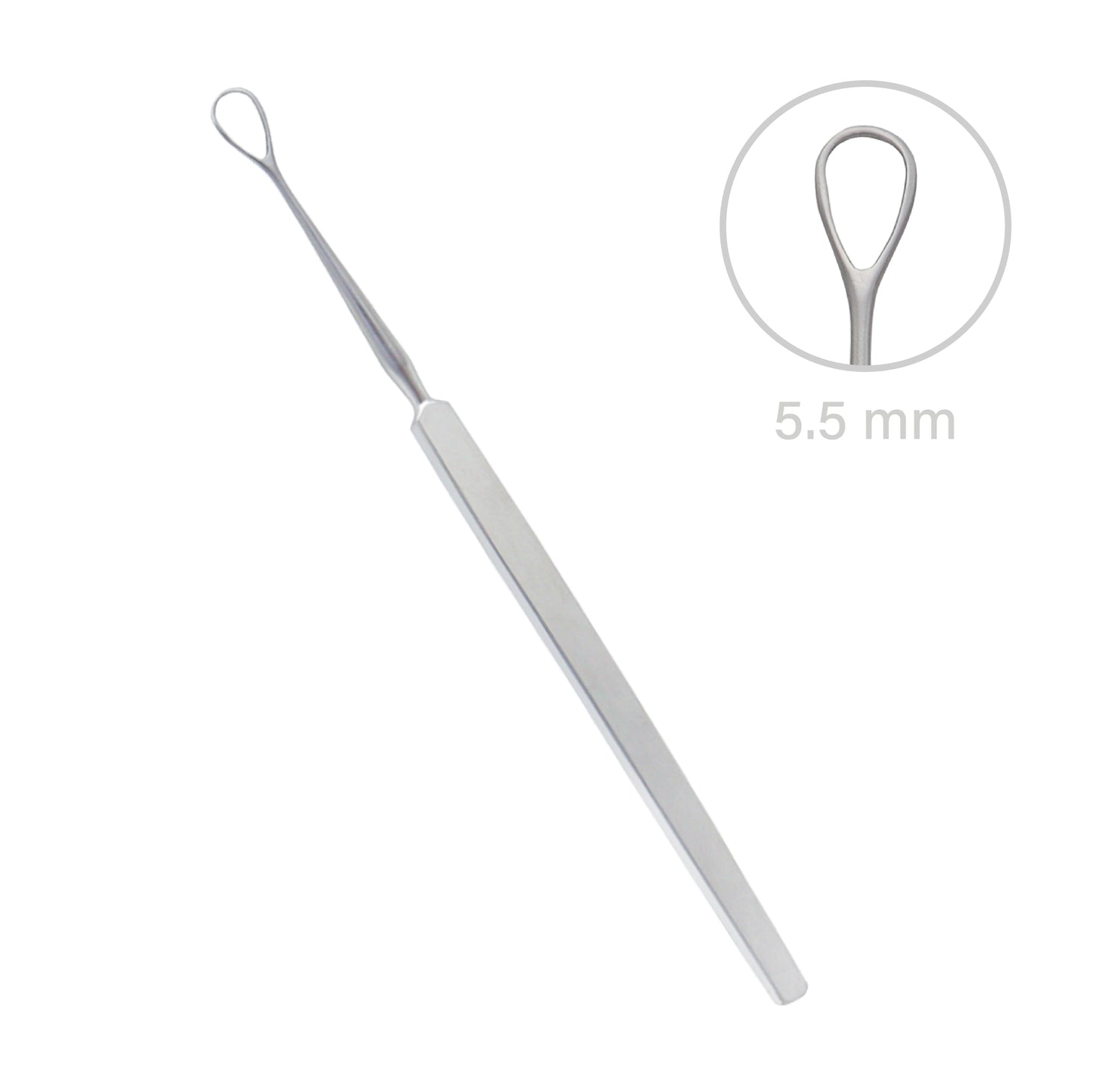 Weber Lens Loop flat handle 5.5 mm used for accurate lens manipulation during ophthalmic surgery