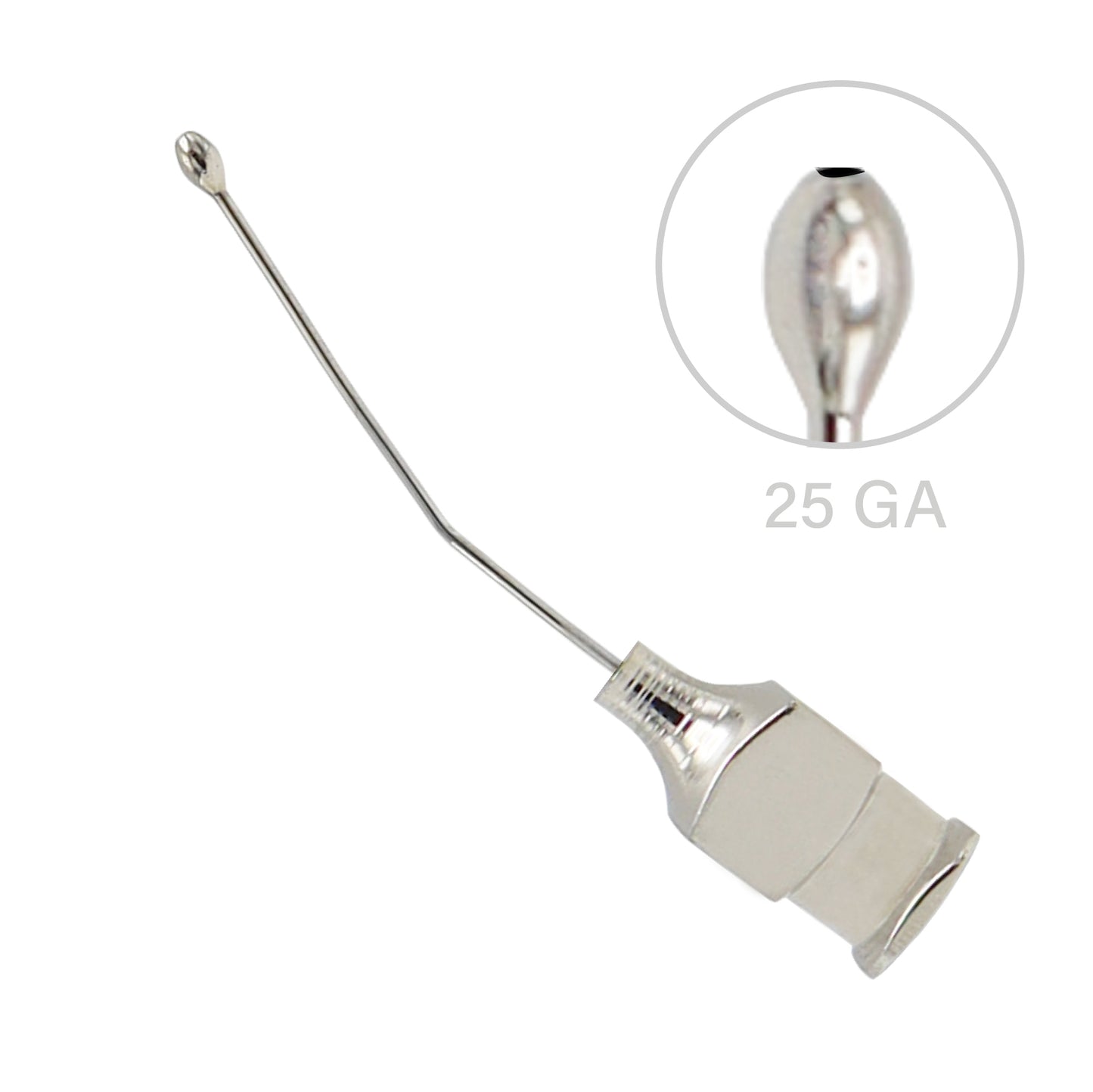 Sterile Troutman ophthalmic cannula 25 ga with olive tip for delicate ophthalmic procedures