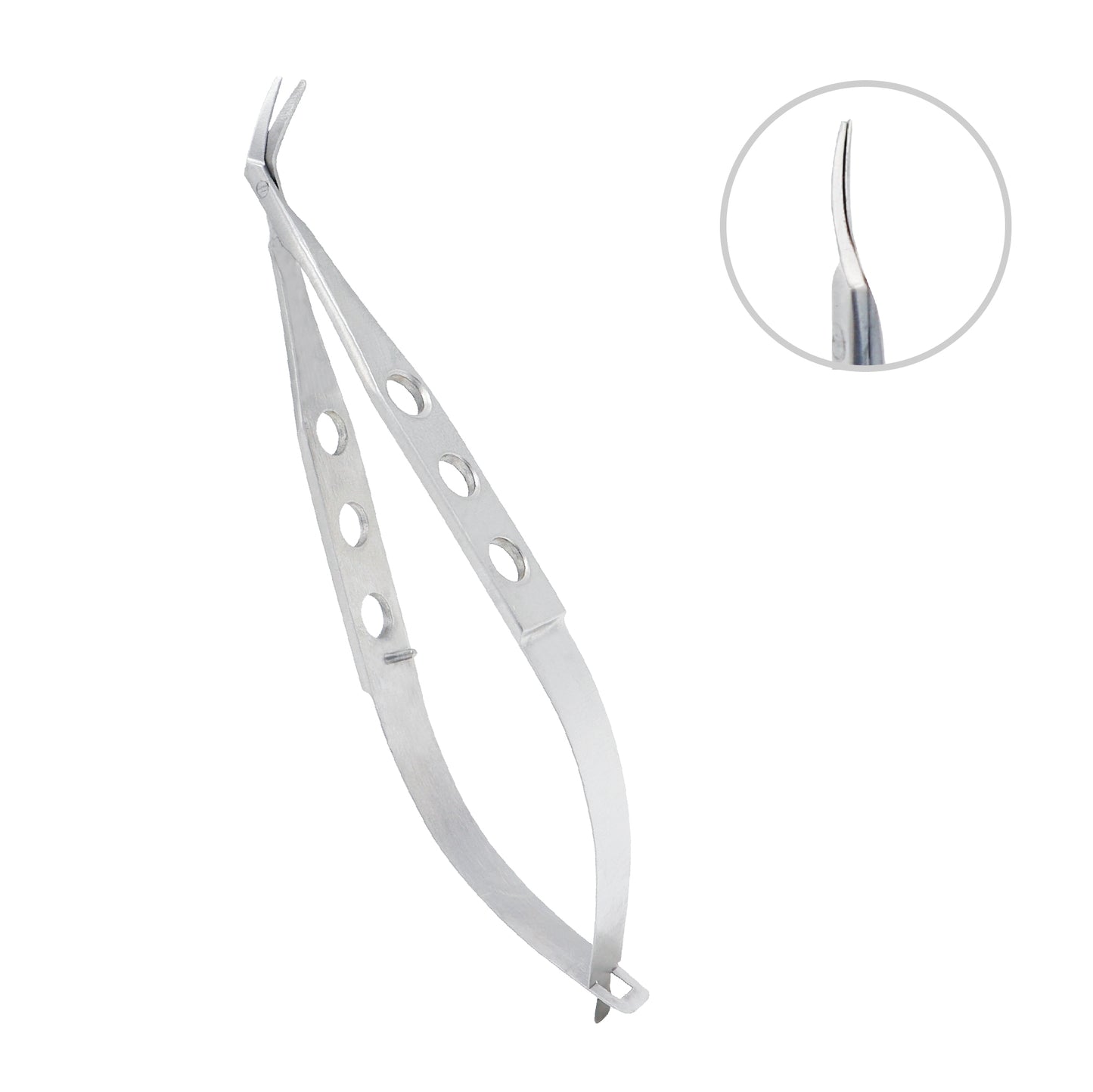 Ophthalmic Katzin corneal transplant micro scissors 10 cm left design for precision cutting in eye surgery