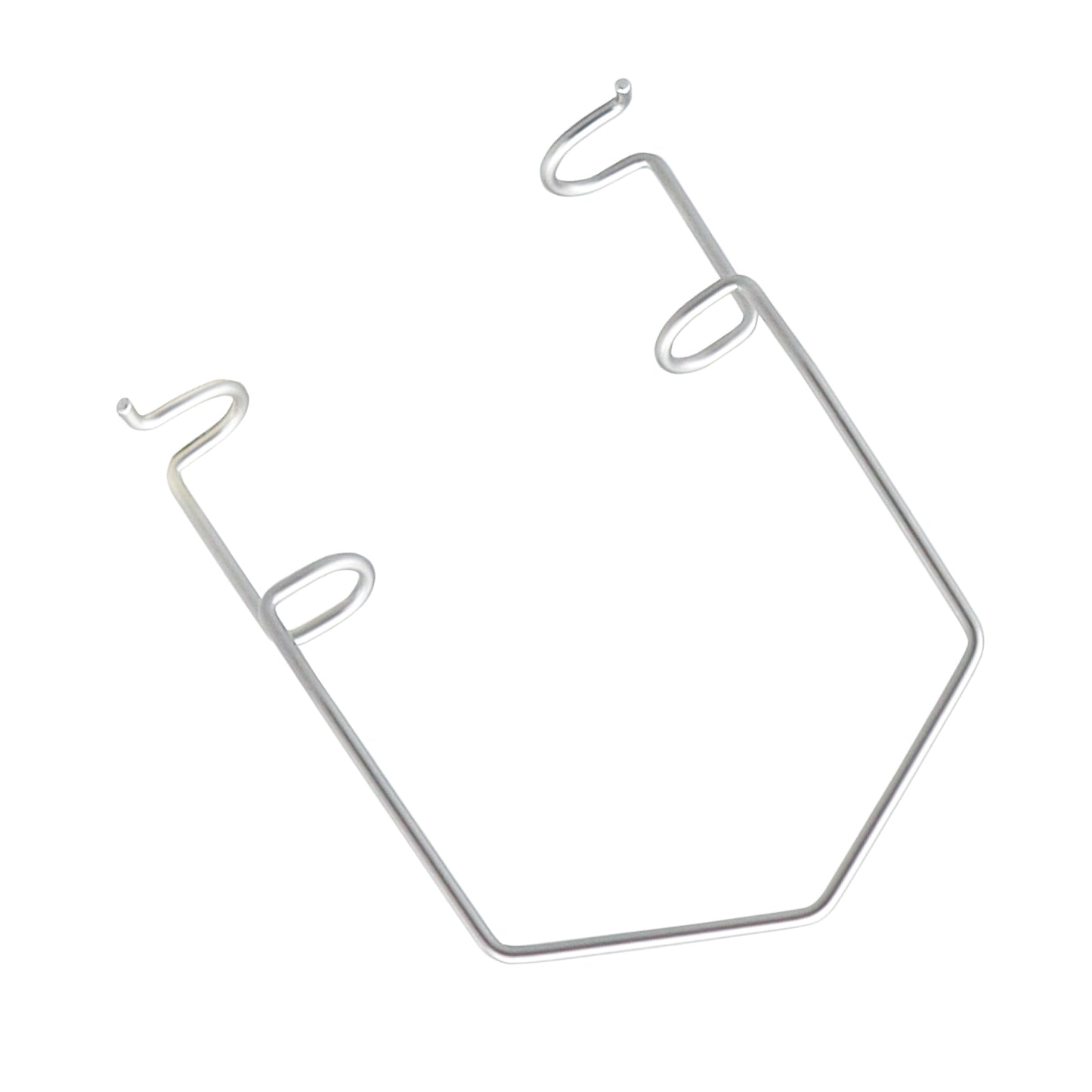 A stainless steel Barraquer wire eye speculum, a surgical instrument used to hold eyelids open during procedures.
