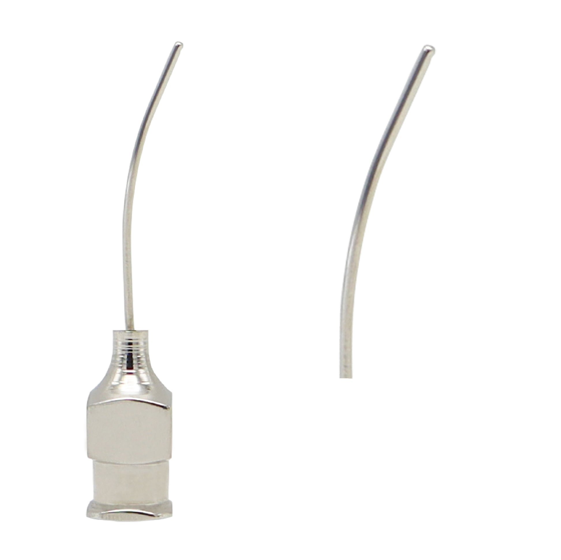 23 gauge Corbin Sub Tenon anesthesia cannula used in eye surgery for safe and controlled anesthesia administration