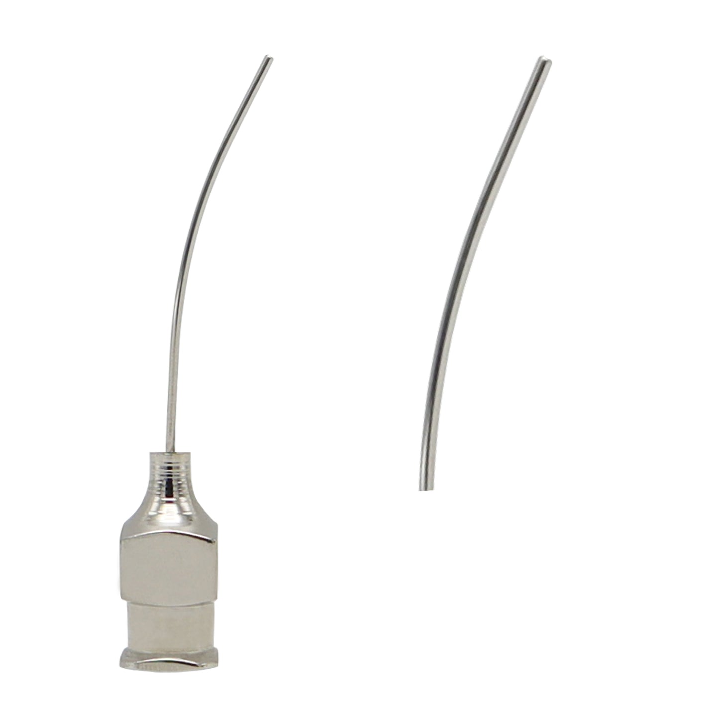 25 gauge Fukasaku anesthesia cannula used in eye surgery for controlled and accurate anesthesia administration