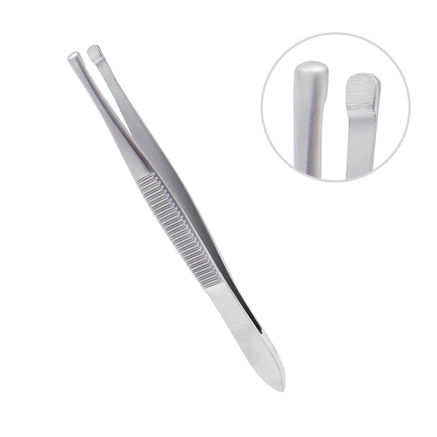 Beer cilia forceps 8 cm reusable stainless steel ophthalmic instrument for precise control in eye surgery and clinical use