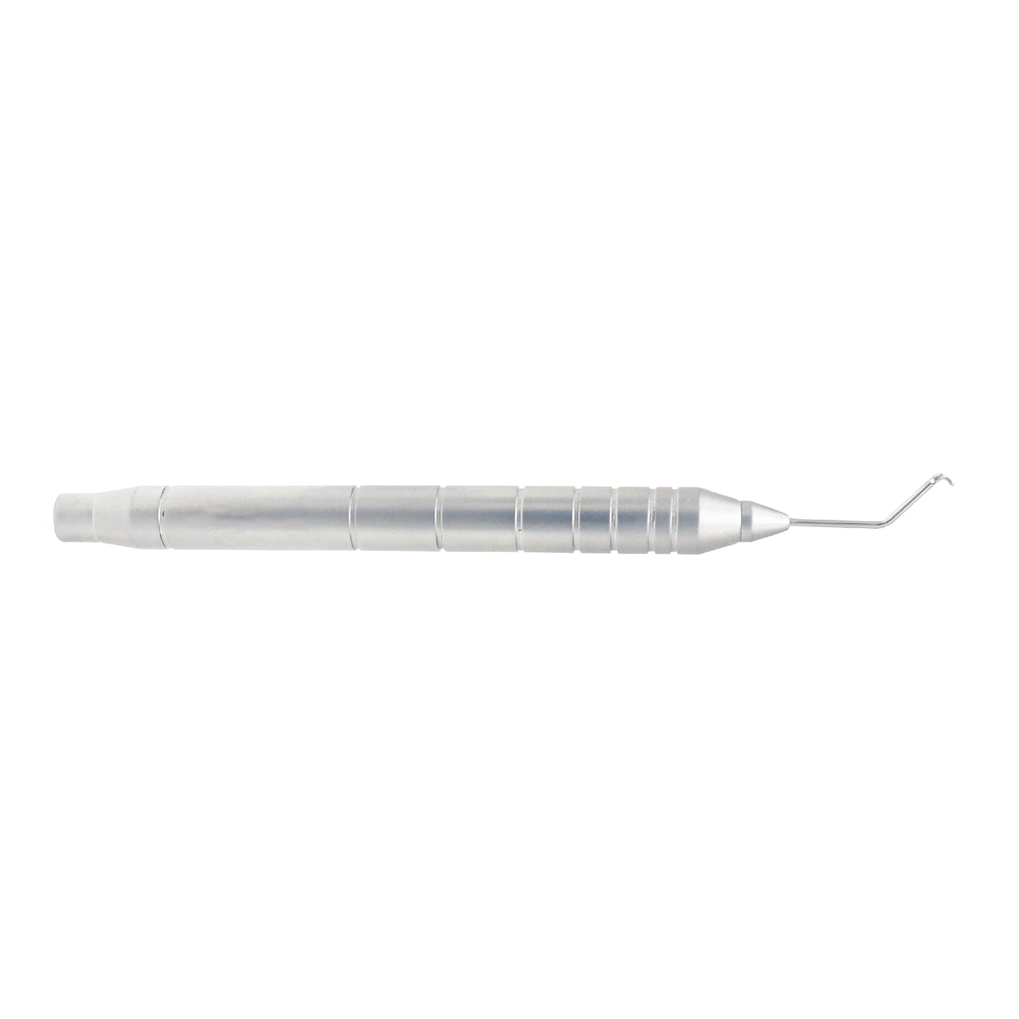 A 20-gauge stainless steel irrigating nucleus splitter for cataract surgery, with an overall length of 11cm.
