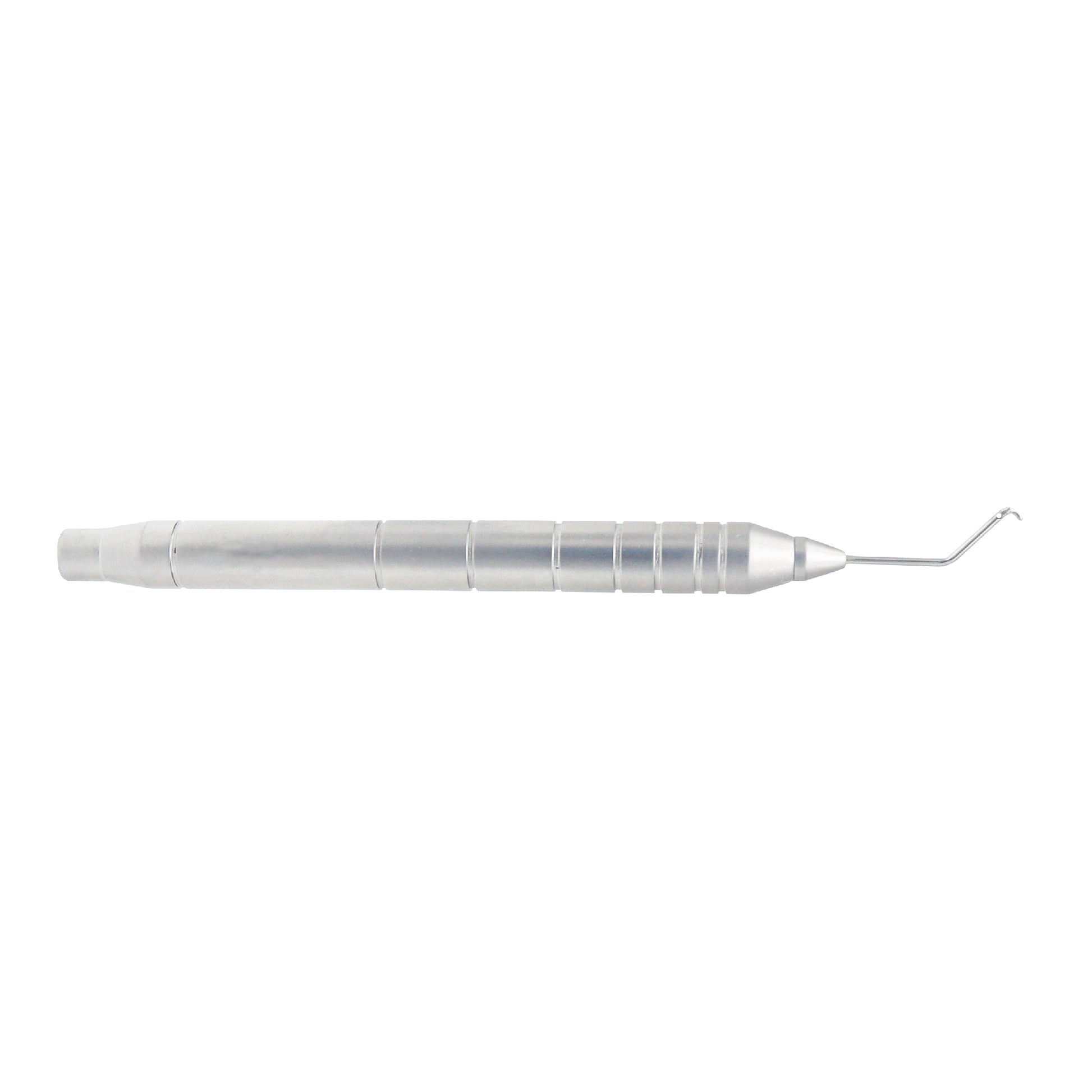 A 20-gauge stainless steel irrigating nucleus splitter for cataract surgery, with an overall length of 11cm.