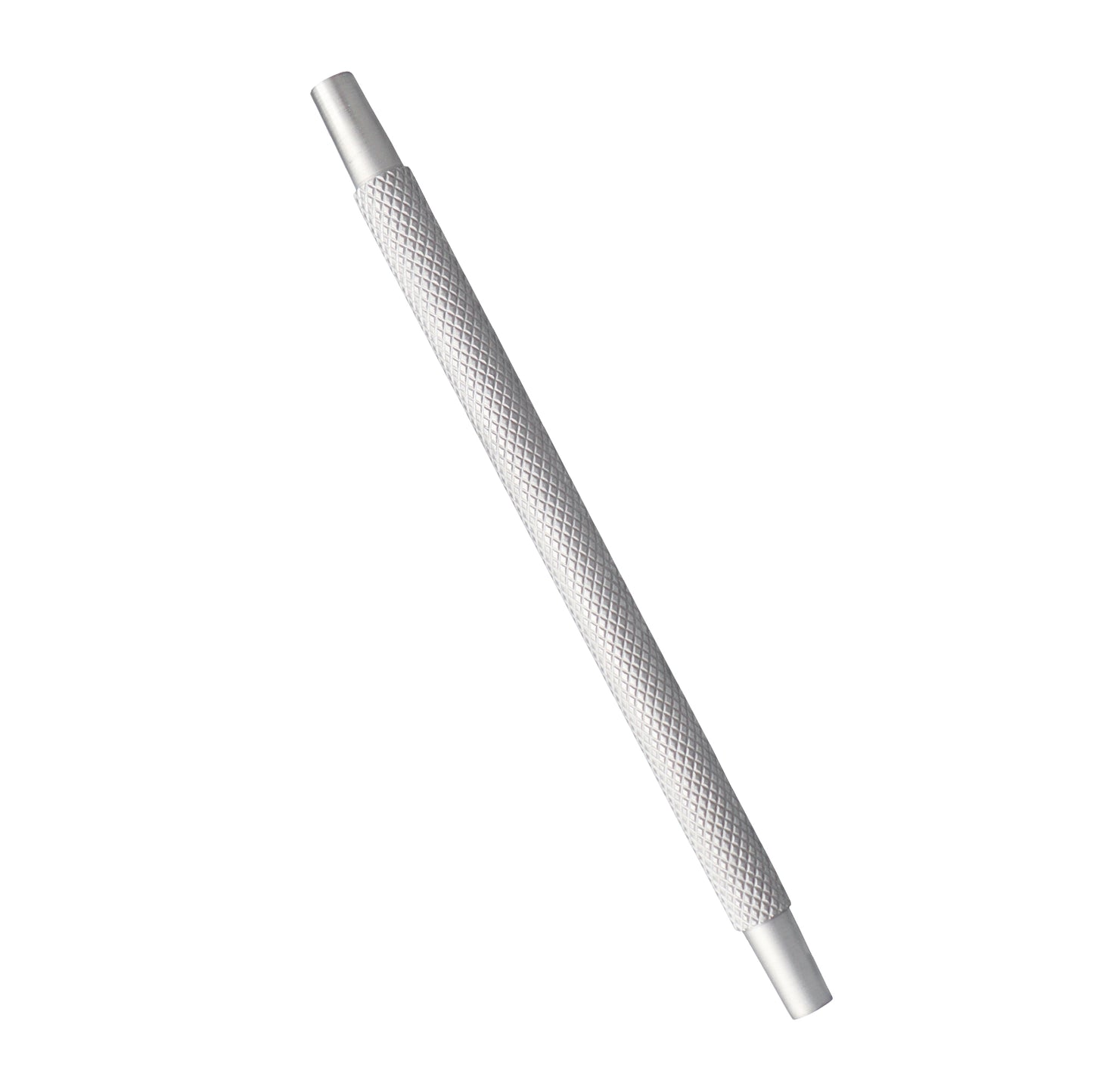 A silver-colored infusion handle with male-female connectors, designed for medical use.