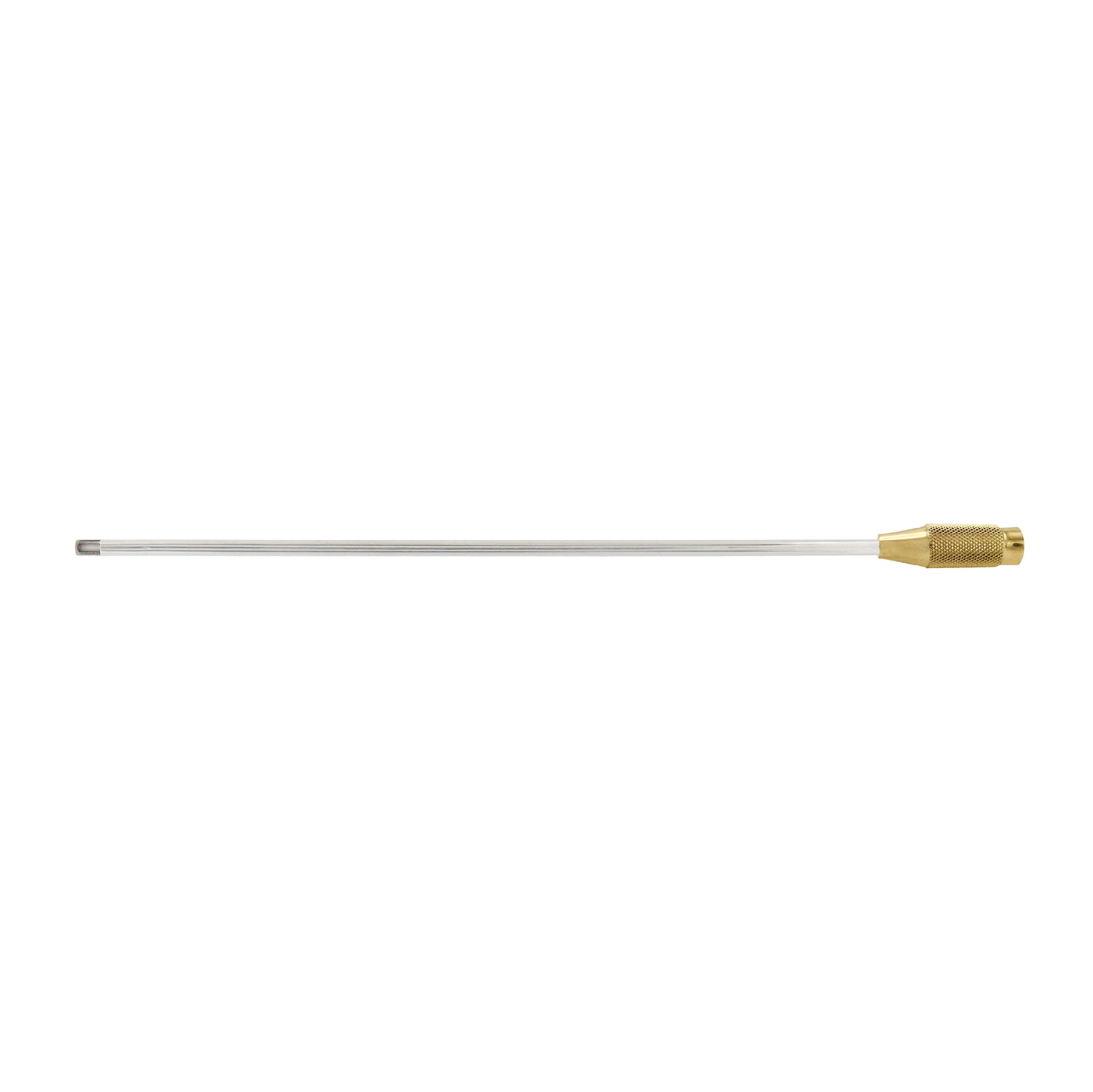 A single Liposuction Cannula with a metallic tip and a clear flexible tube, against a white background.