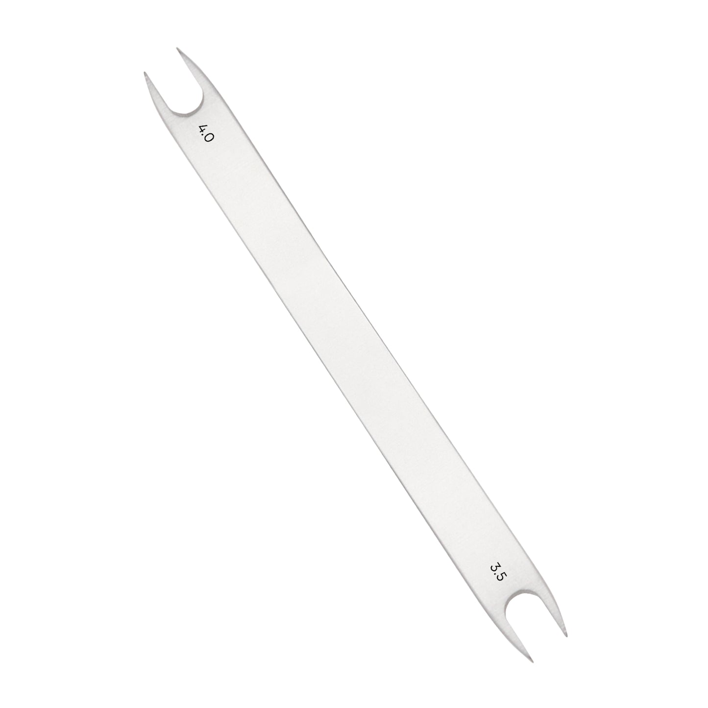 A stainless steel IVT marker with dual marking sizes, 4.0 mm and 3.5 mm, and an overall length of 7 cm.