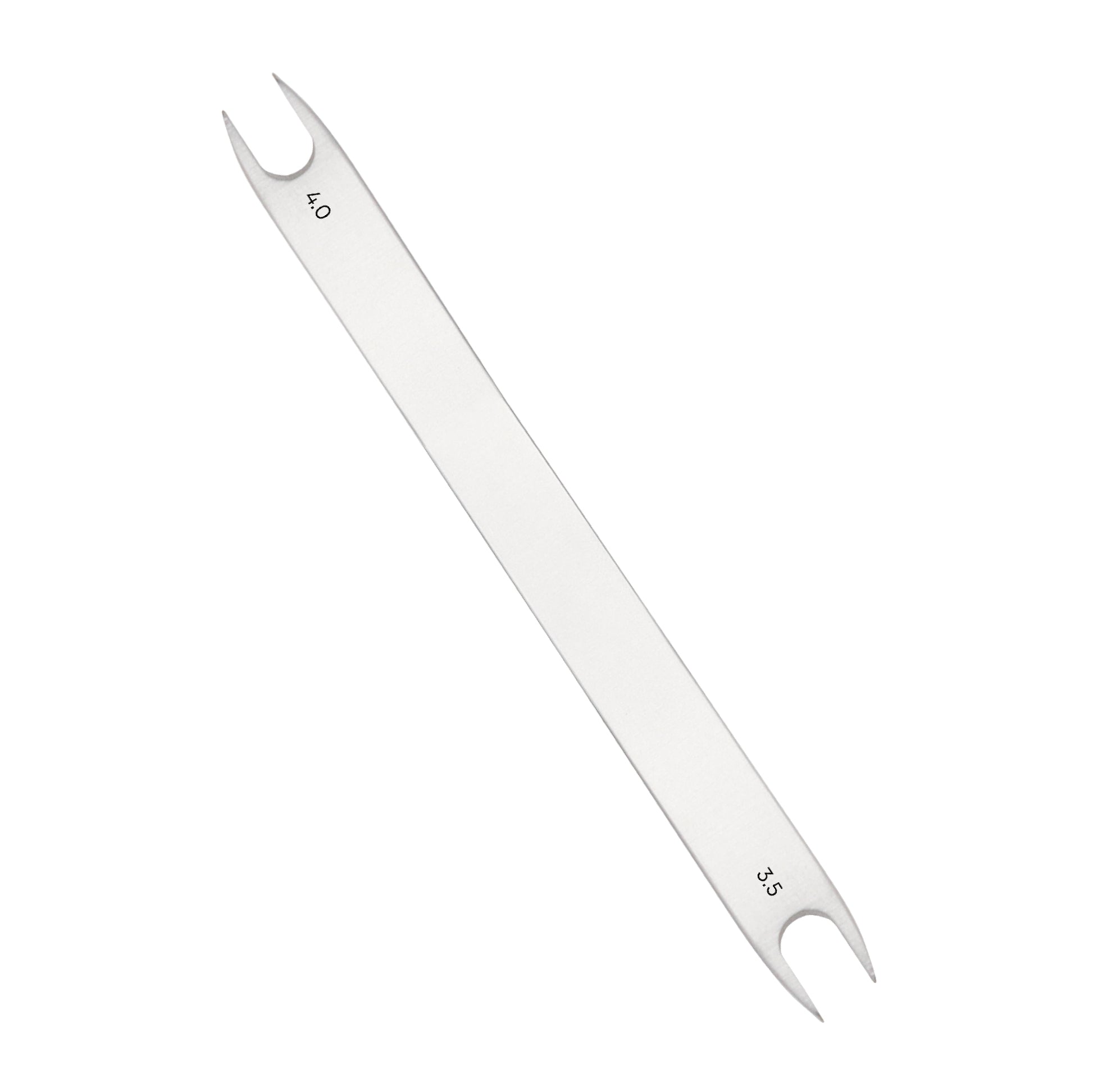 A stainless steel IVT marker with dual marking sizes, 4.0 mm and 3.5 mm, and an overall length of 7 cm.