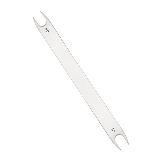 A stainless steel IVT marker with dual marking sizes, 4.0 mm and 3.5 mm, and an overall length of 7 cm.
