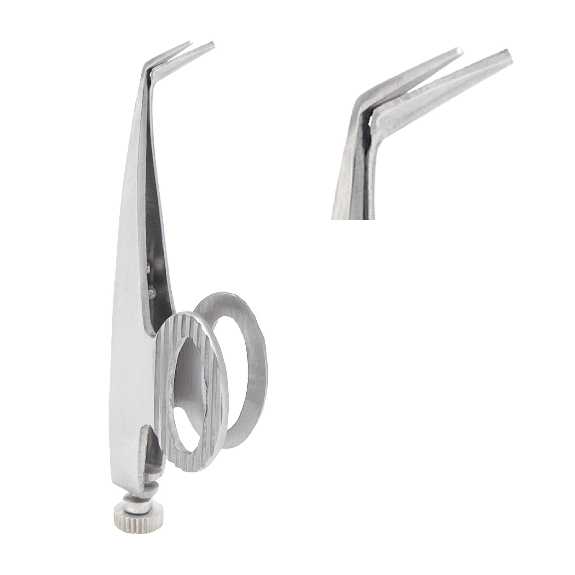Close-up of Barraquer De Weckers ophthalmic scissors 6 cm showing fine surgical blades for delicate ophthalmic procedures.