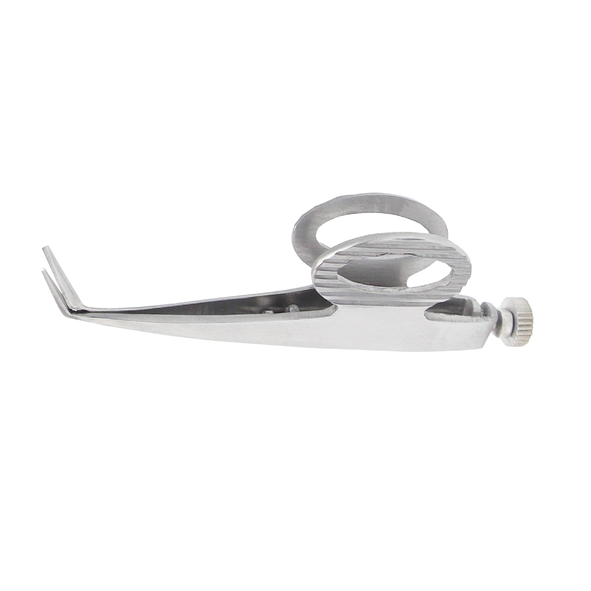 Barraquer De Weckers ophthalmic scissors 6 cm front view made from stainless steel for precision eye surgery.