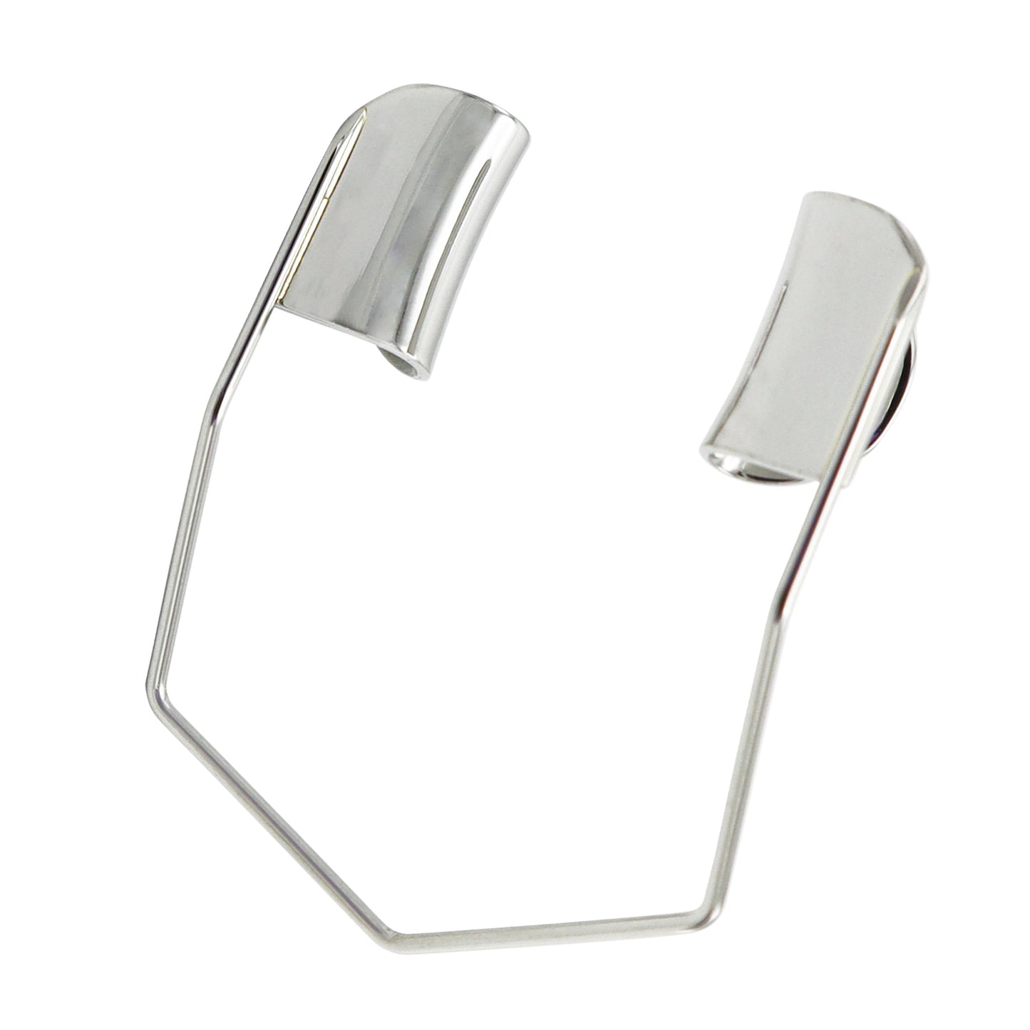 A stainless steel Barraquer speculum with a solid blade, overall length 4 cm.