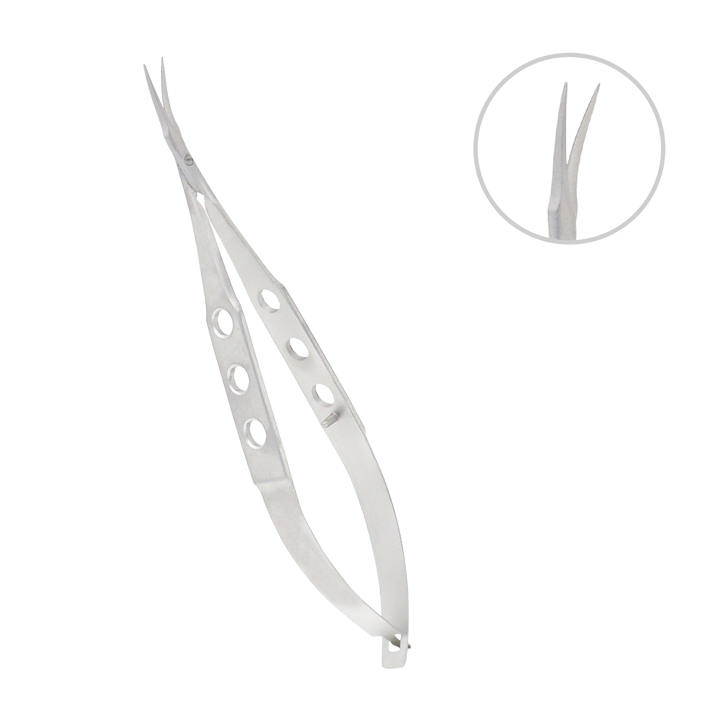 Precision Tenotomy Westcott scissors, 11.5 cm length, used for controlled tissue cutting in ophthalmic surgery.