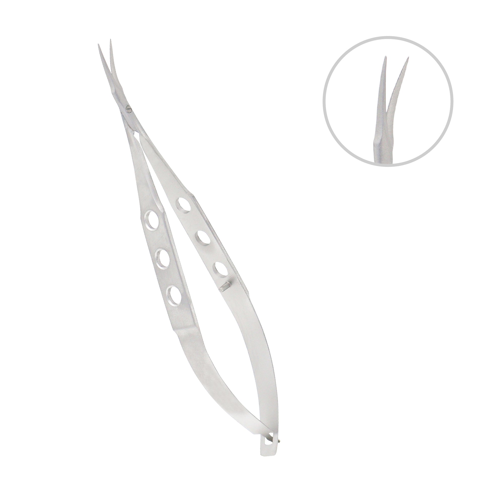 Precision Tenotomy Westcott scissors, 11.5 cm length, used for controlled tissue cutting in ophthalmic surgery.