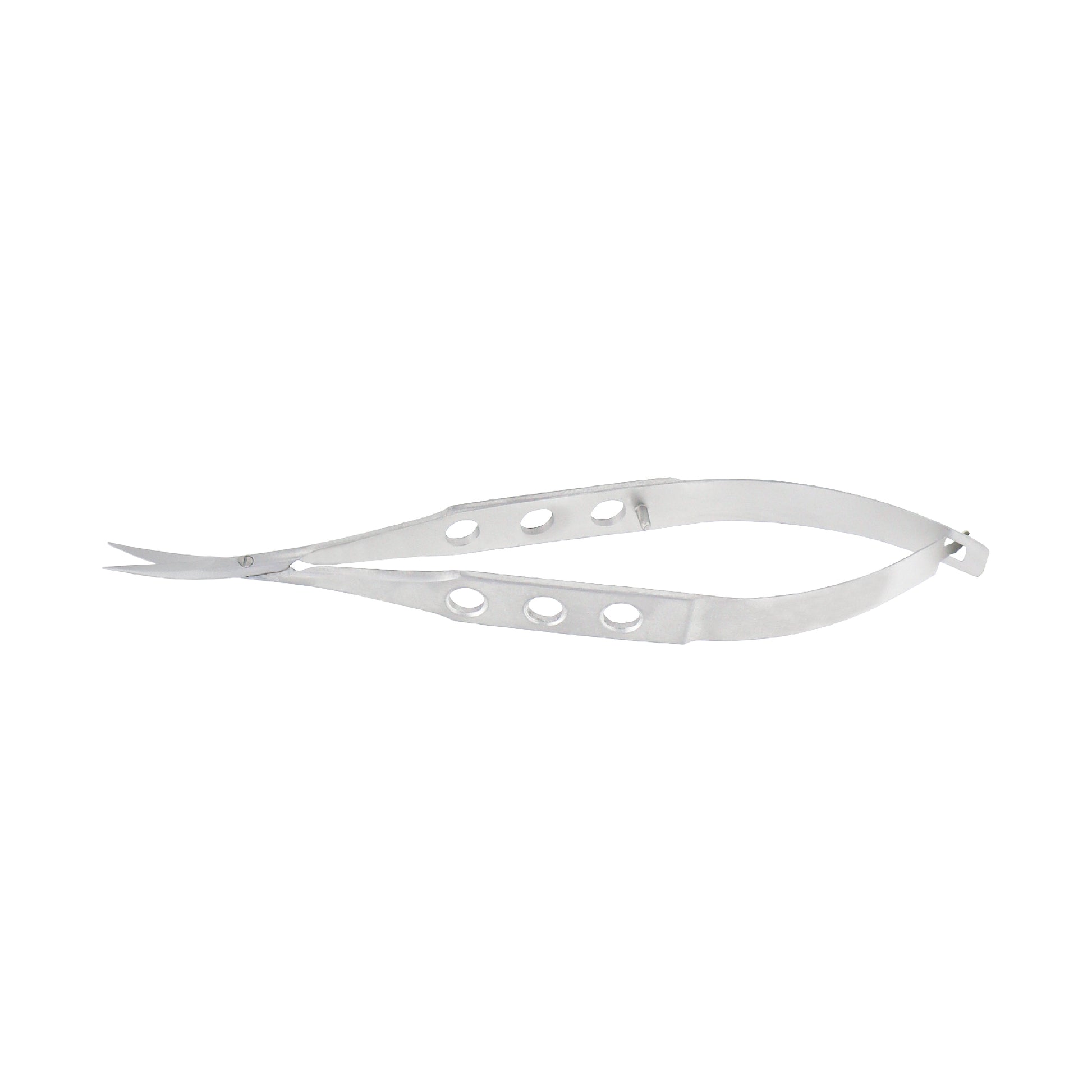 Castroviejo Scissors curved 14 mm sharp 11.5 cm designed for precision cutting in ophthalmic surgery.