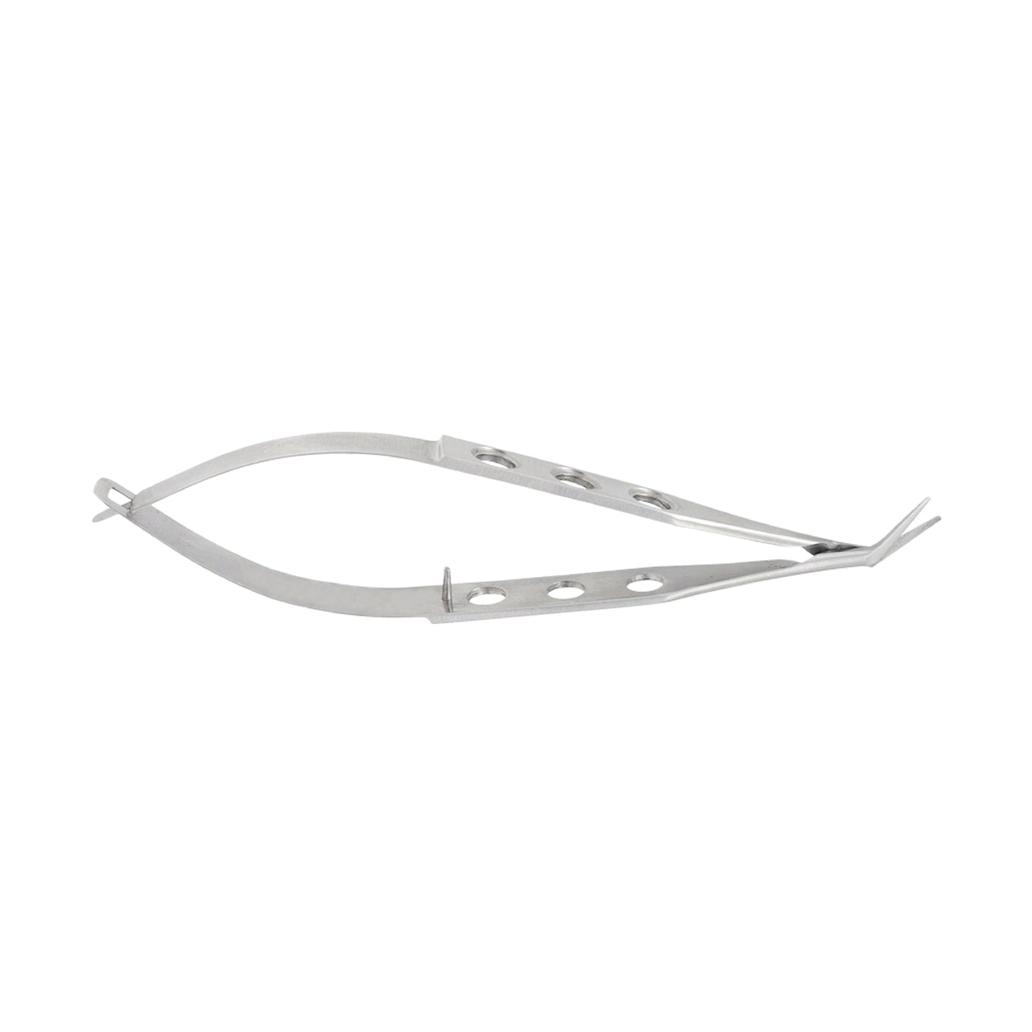Corneal Micro Scissors angled blunt left 10 cm designed for precision cutting in ophthalmic surgery.