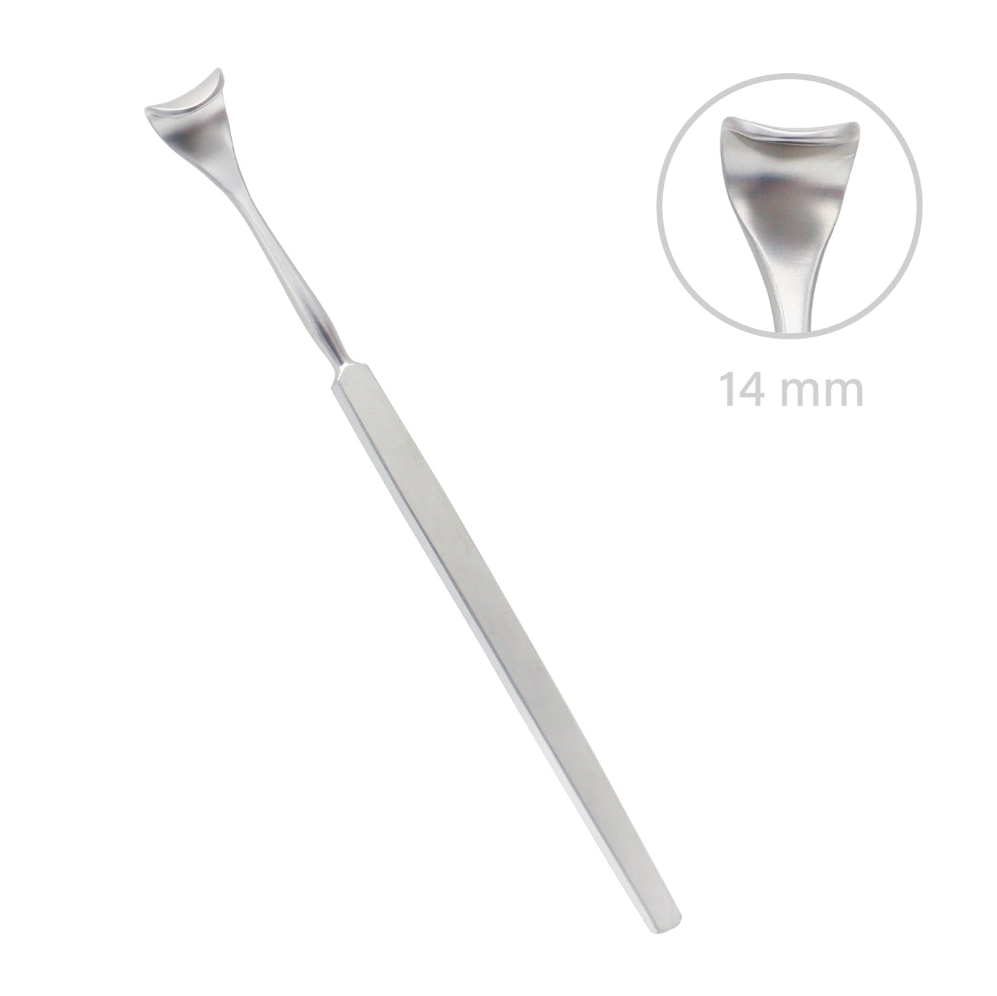 Stainless steel Desmarres Lid Retractor Size 3 featuring a 14 mm blade, used in ophthalmic surgery for safe and effective eyelid retraction.