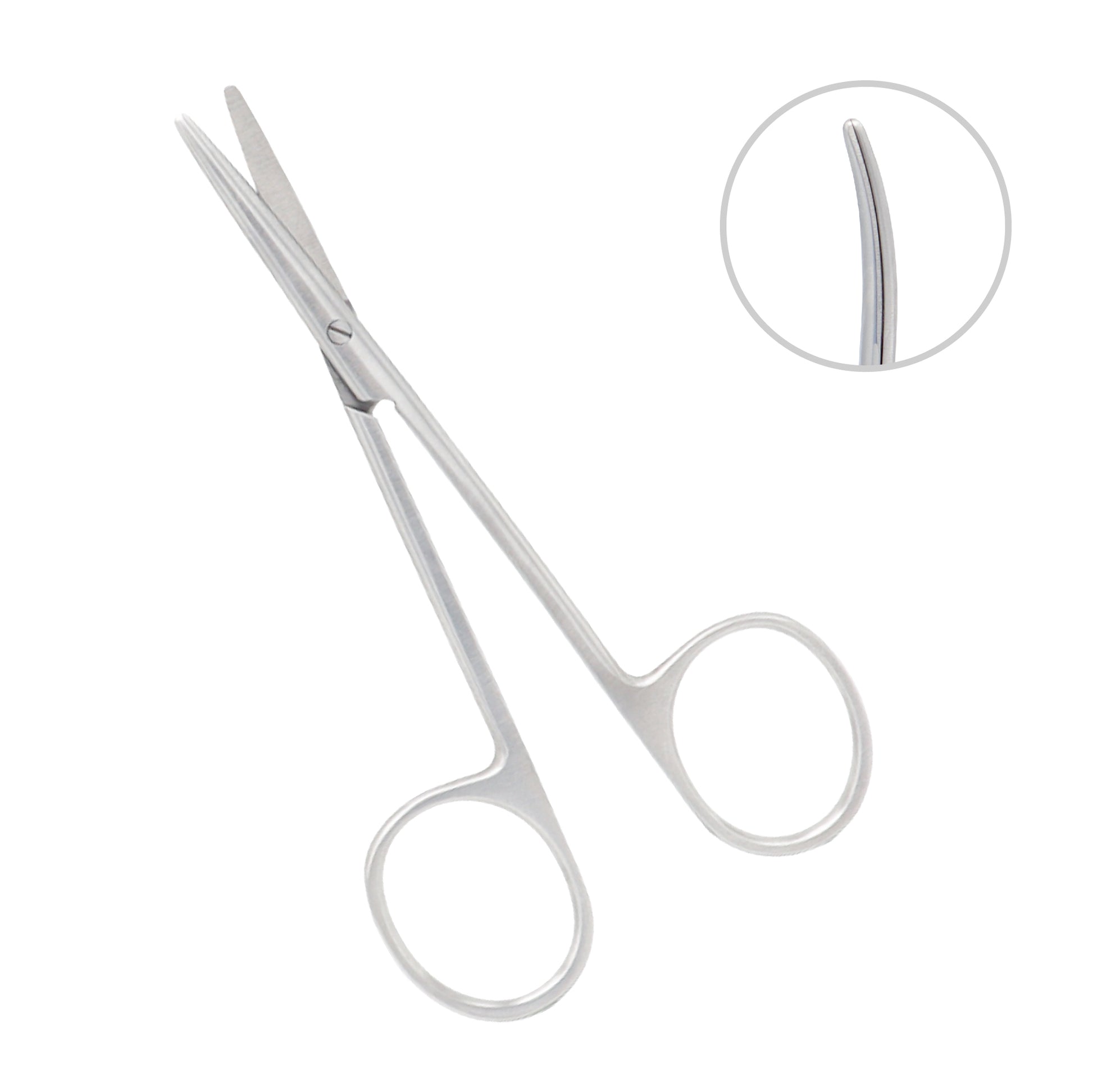 Stainless steel Enucleation Scissors curved 11 cm used in enucleation and ophthalmic surgery.