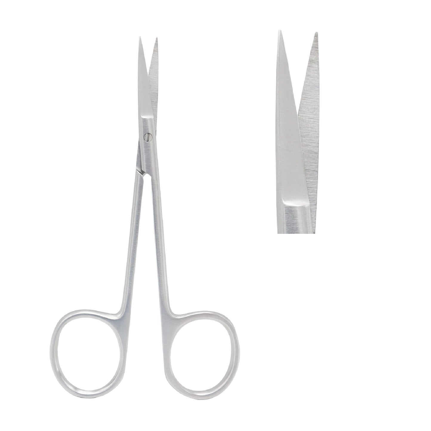 Close-up of Eye Scissor curved blunt-blunt 11.5 cm for precise tissue handling in eye surgery.