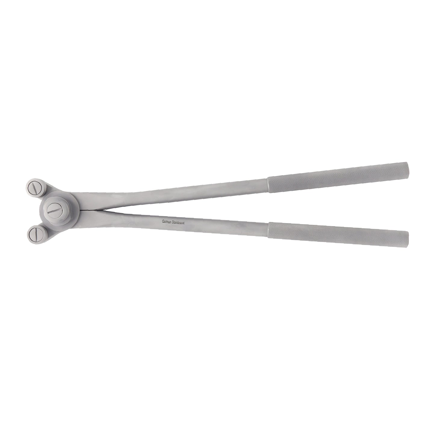 Gray wrench on a white background