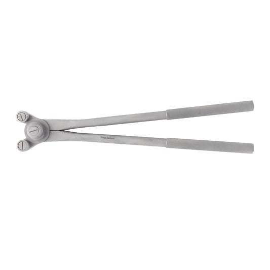 Gray wrench on a white background
