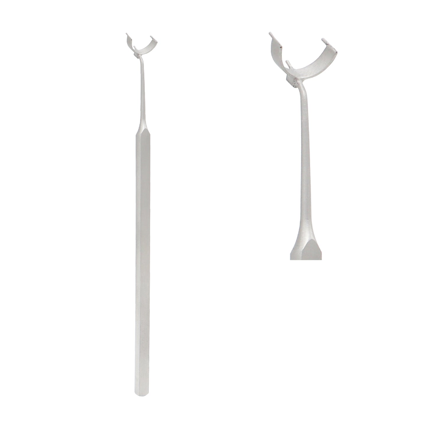 Henderson corneal alignment marker tool with an 11mm crescent-shaped surgical marking tip and metallic handle, shown from two angles against a white background.