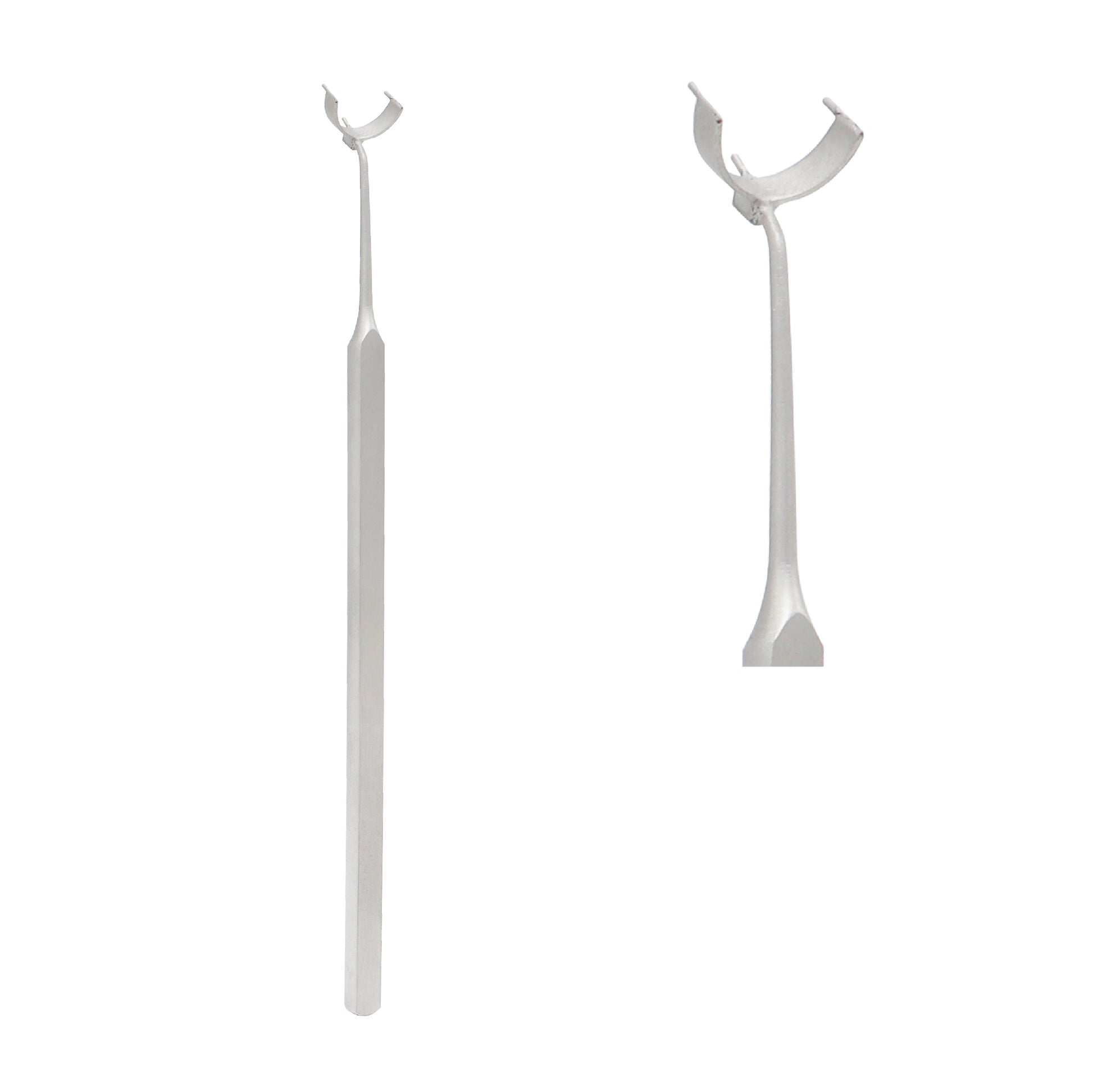 Henderson corneal alignment marker tool with an 11mm crescent-shaped surgical marking tip and metallic handle, shown from two angles against a white background.