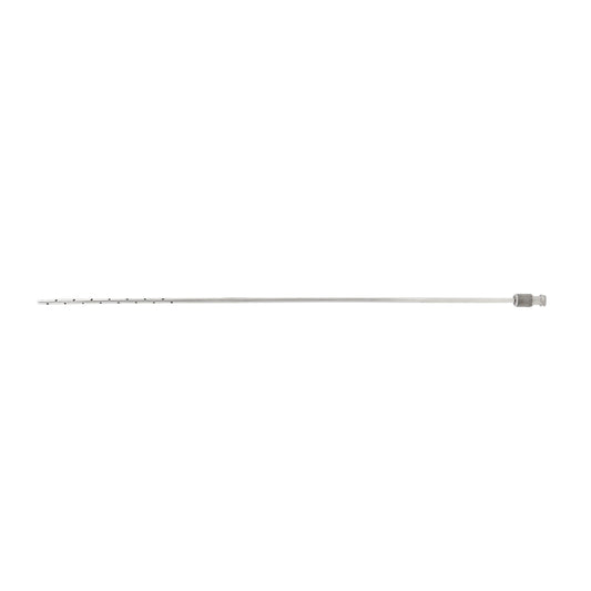 A Liposuction Cannula with 30 Holes, primarily metallic in color, used for precision fat removal in medical settings.