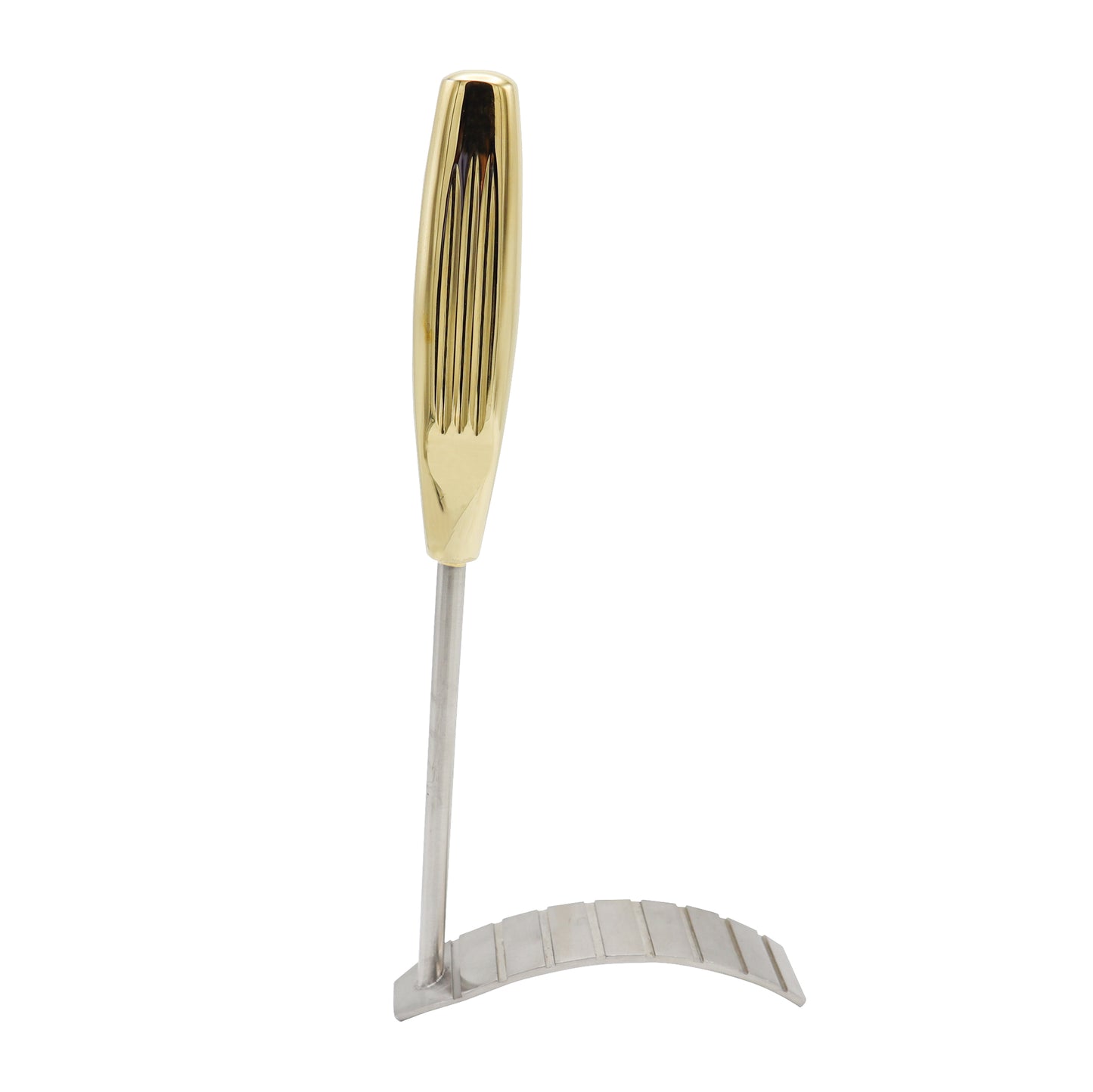 A MARX Breast Retractor made of German stainless steel with a gold-colored adjusting knob and a polished metallic finish.