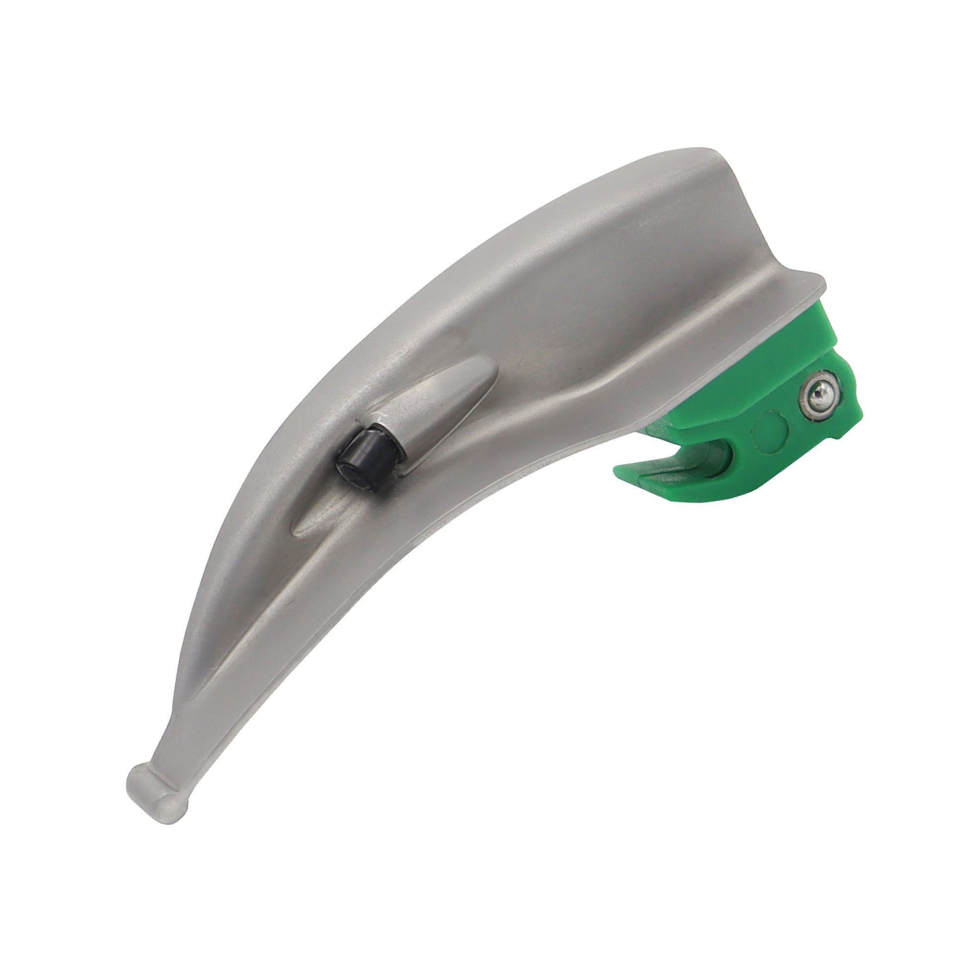 An adult Macintosh laryngoscope blade with a standard curved design, crafted from stainless steel for reliable performance in airway management and endotracheal intubation procedures.