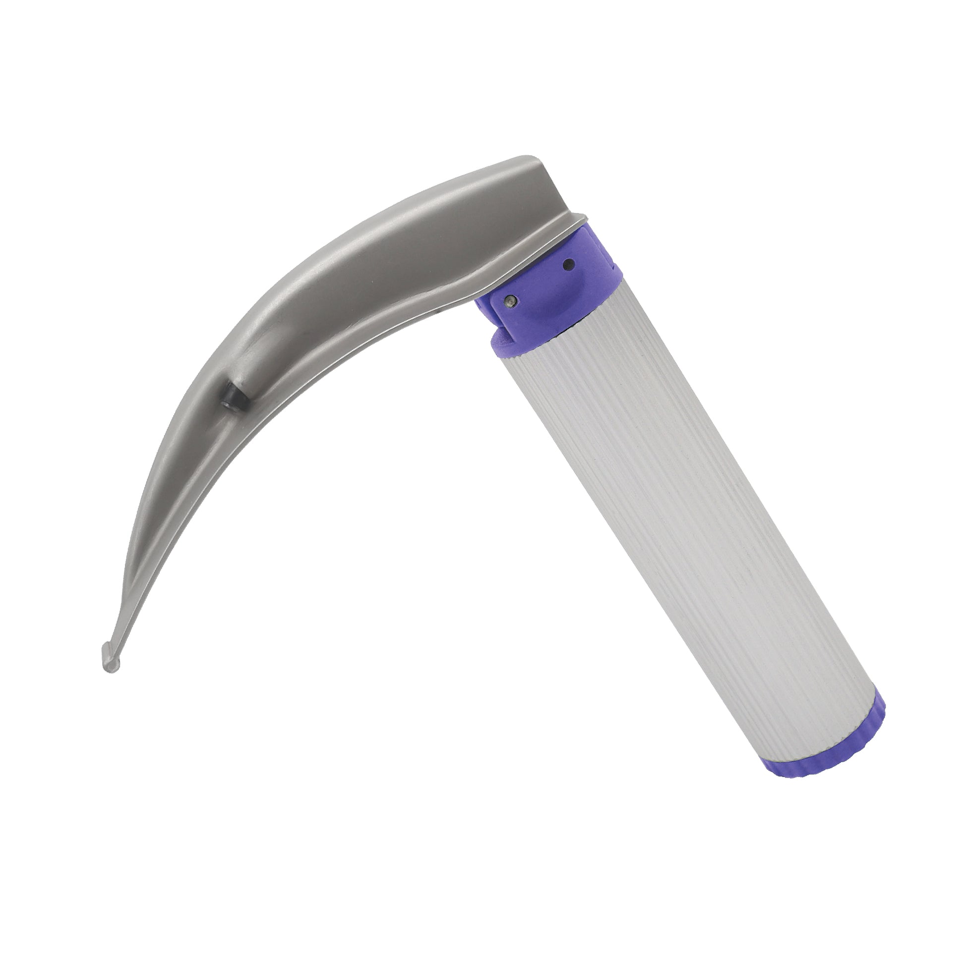 Macintosh Laryngoscope Combo blade close up highlighting surgical grade stainless steel construction and smooth curved design for precise intubation