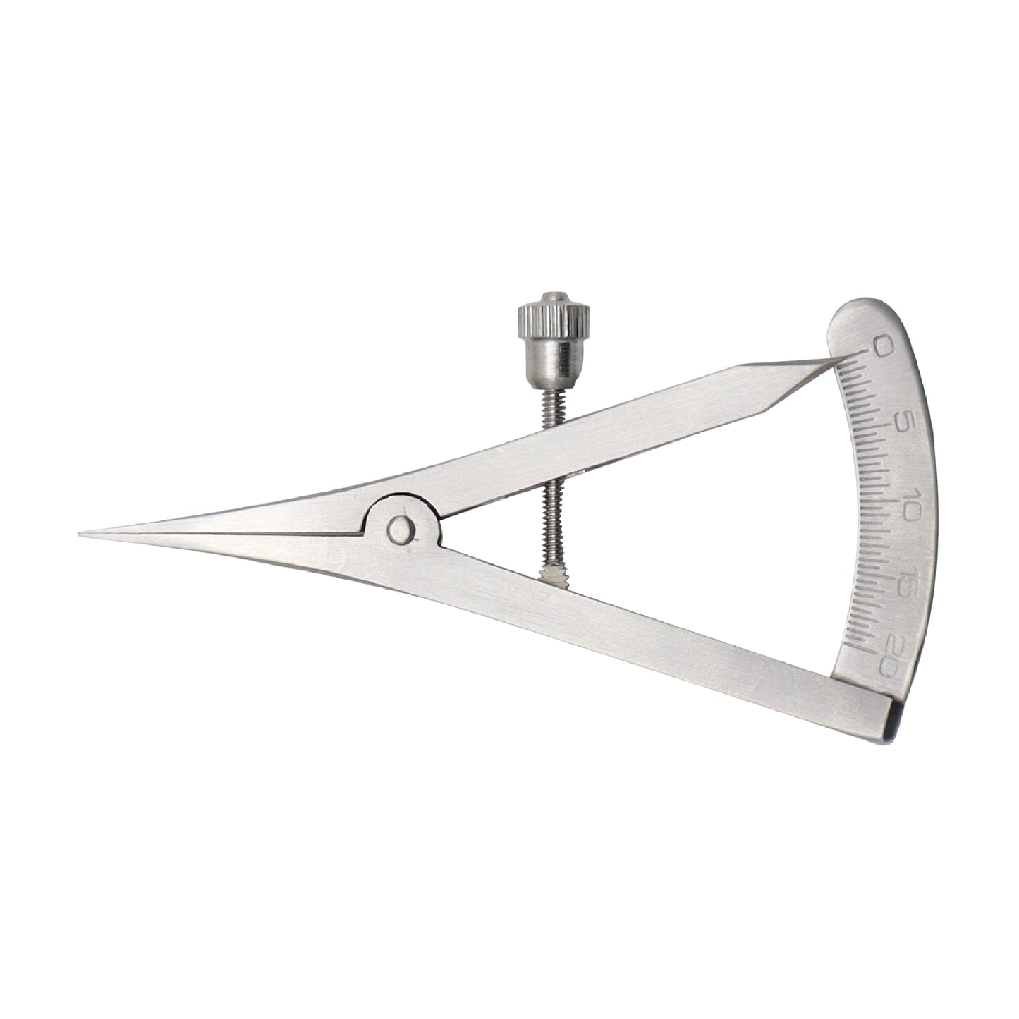 Metal caliper on a white background
