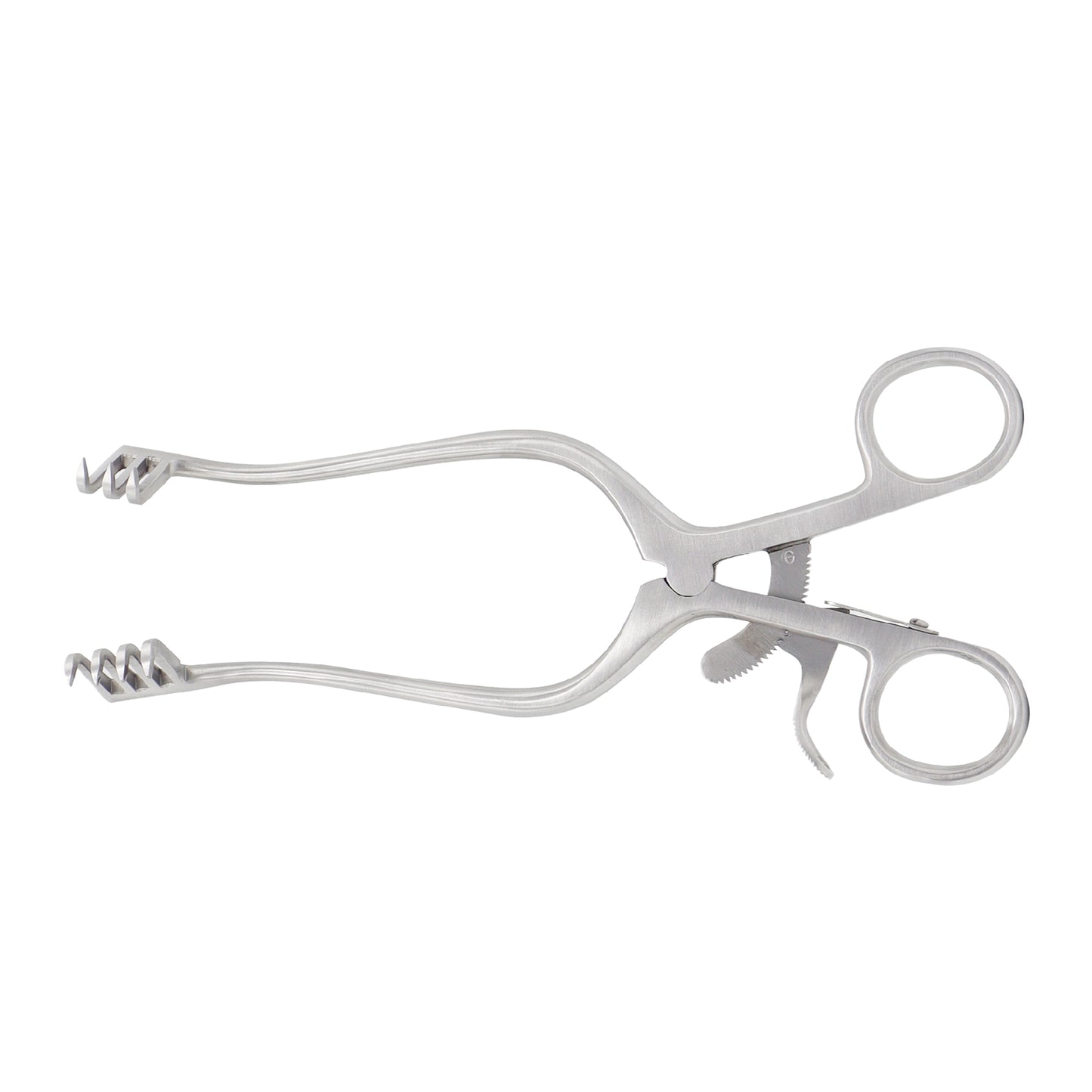 Metal forceps on a white background