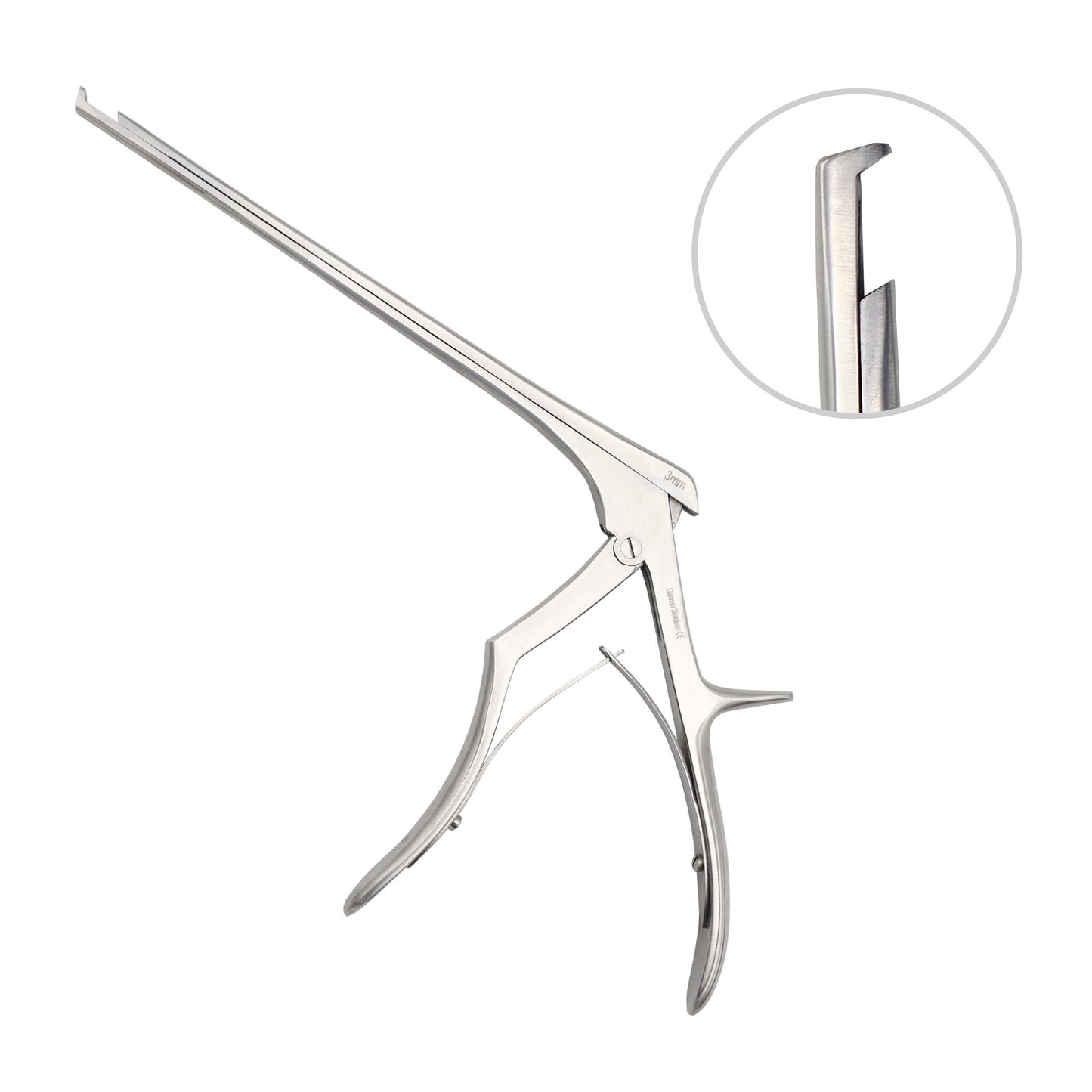 Metal plier tool with a close-up inset on a white background