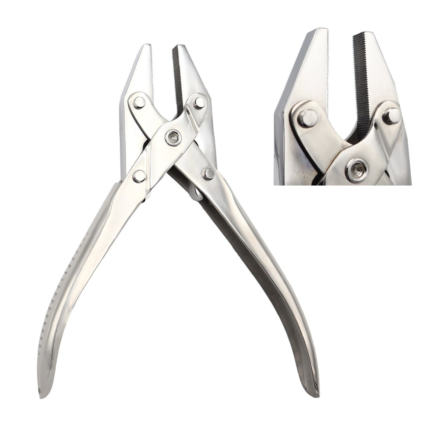 Metal pliers on a white background