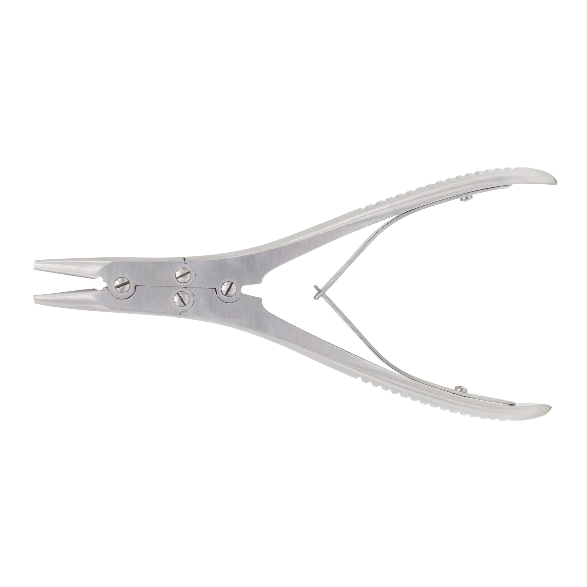 Metal pliers on a white background