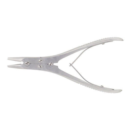 Metal pliers on a white background