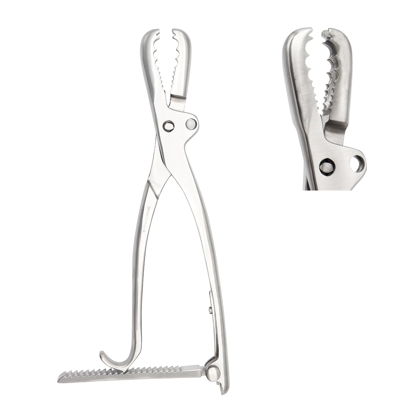 Metal pliers on a white background