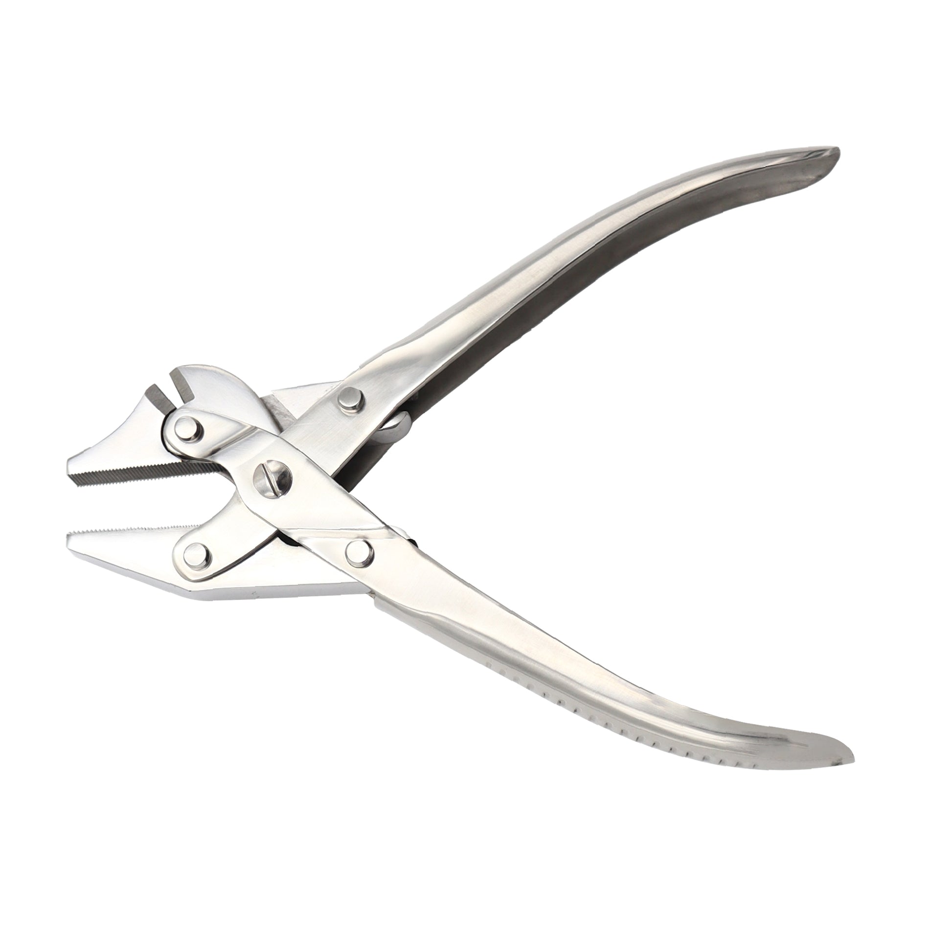 Metal shears on a white background