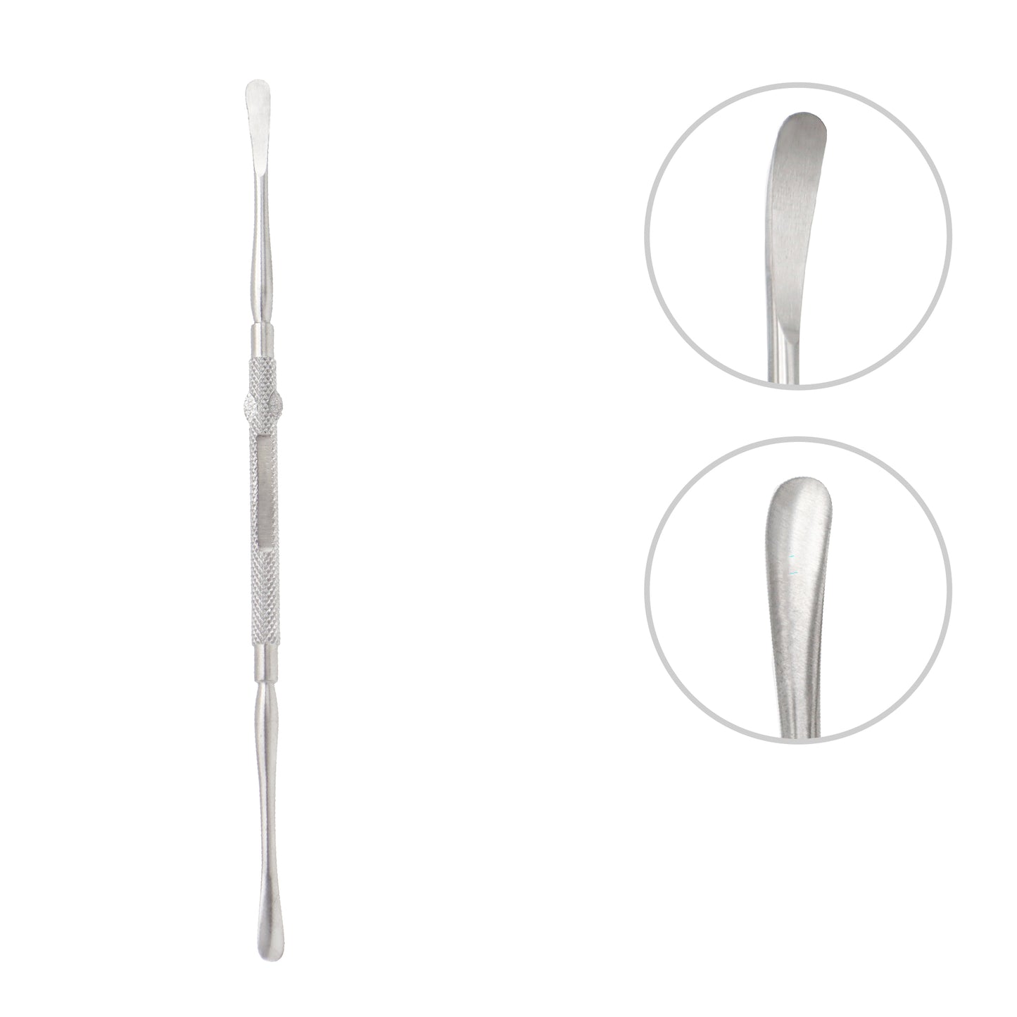 Metal tool with detailed design on a white background