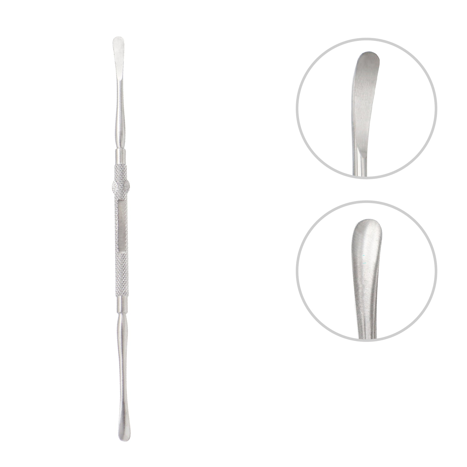 Metal tool with detailed design on a white background